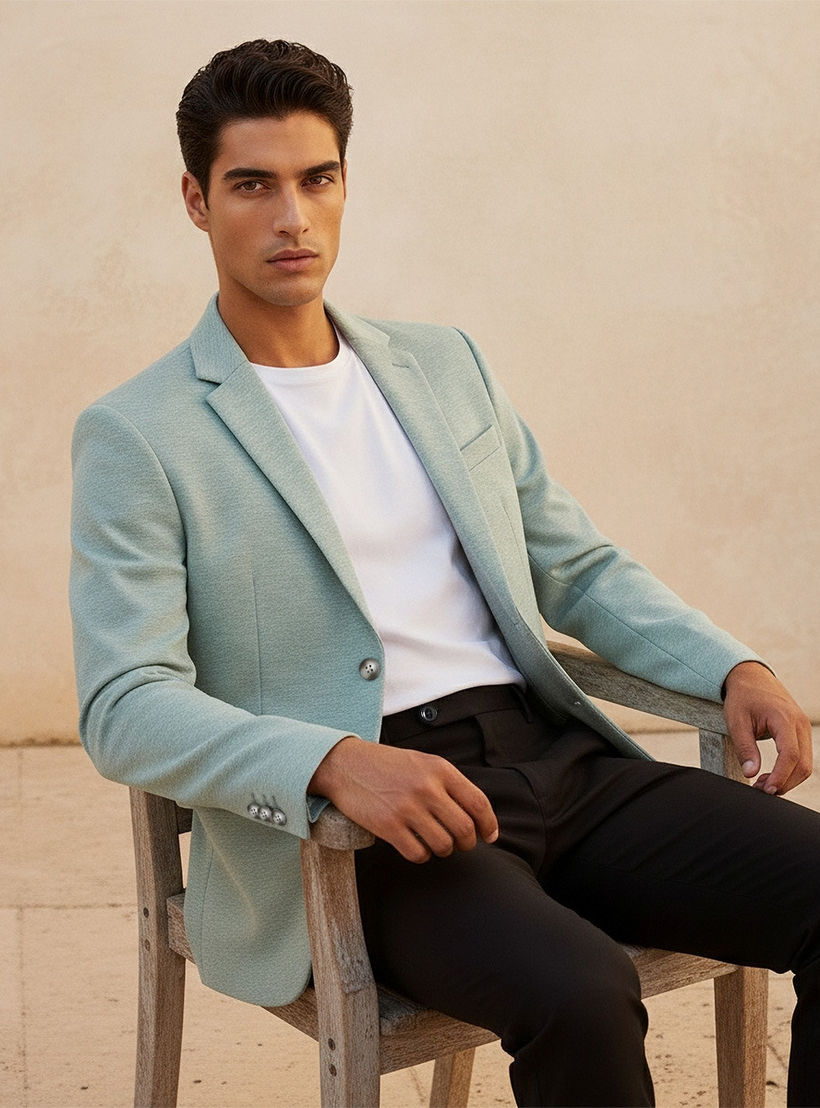 Splash Iconic Regular Fit Notch Lapel Blazer-men-clothing-jacketsandblazers-blazers-image-5