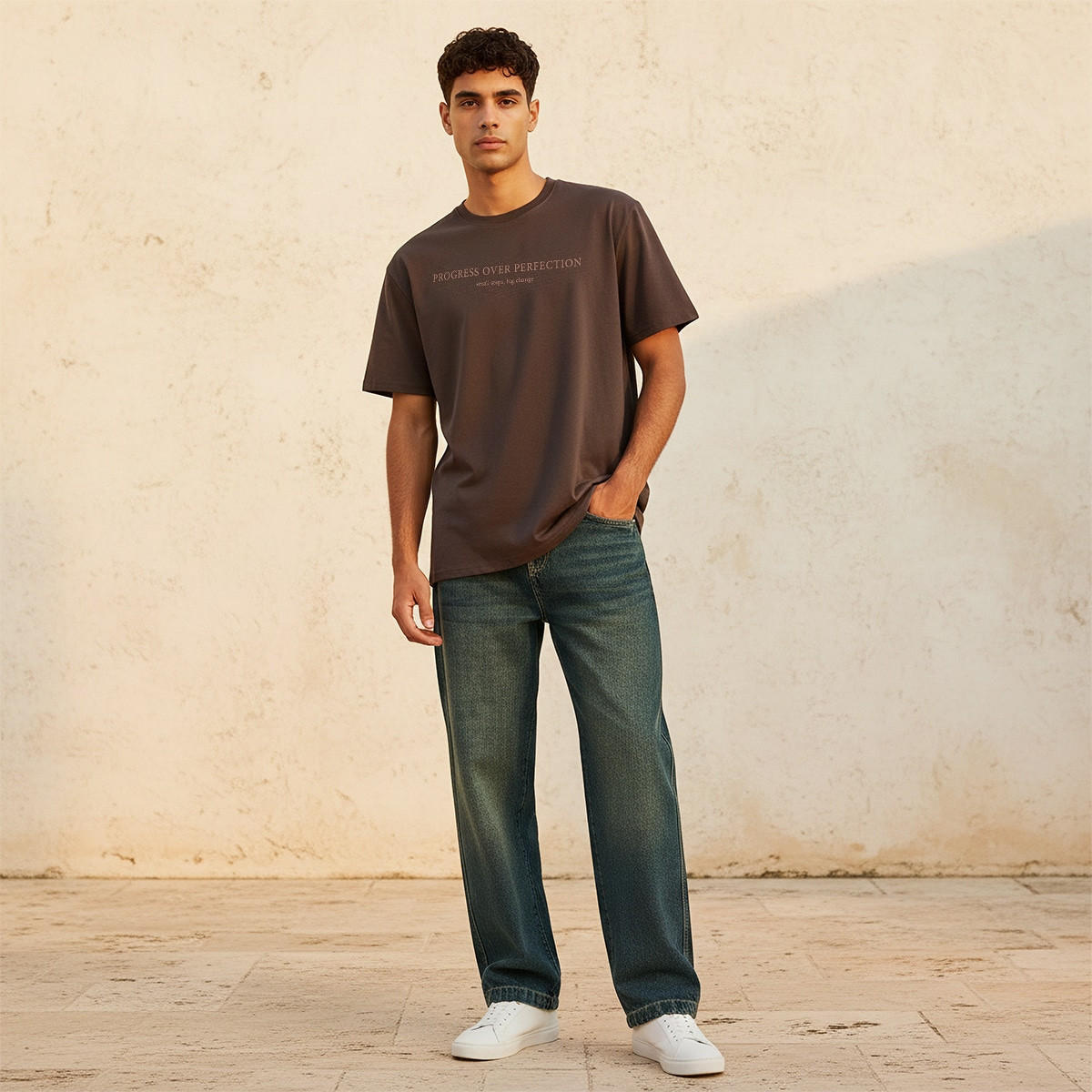Iconic Men Regular Fit Crew Neck Short Sleeves Slogan Print T-shirt-men-clothing-tshirtsandpolos-tshirts-image-3