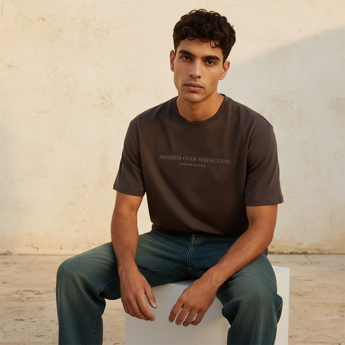 Iconic Men Regular Fit Crew Neck Short Sleeves Slogan Print T-shirt-men-clothing-tshirtsandpolos-tshirts-image-5