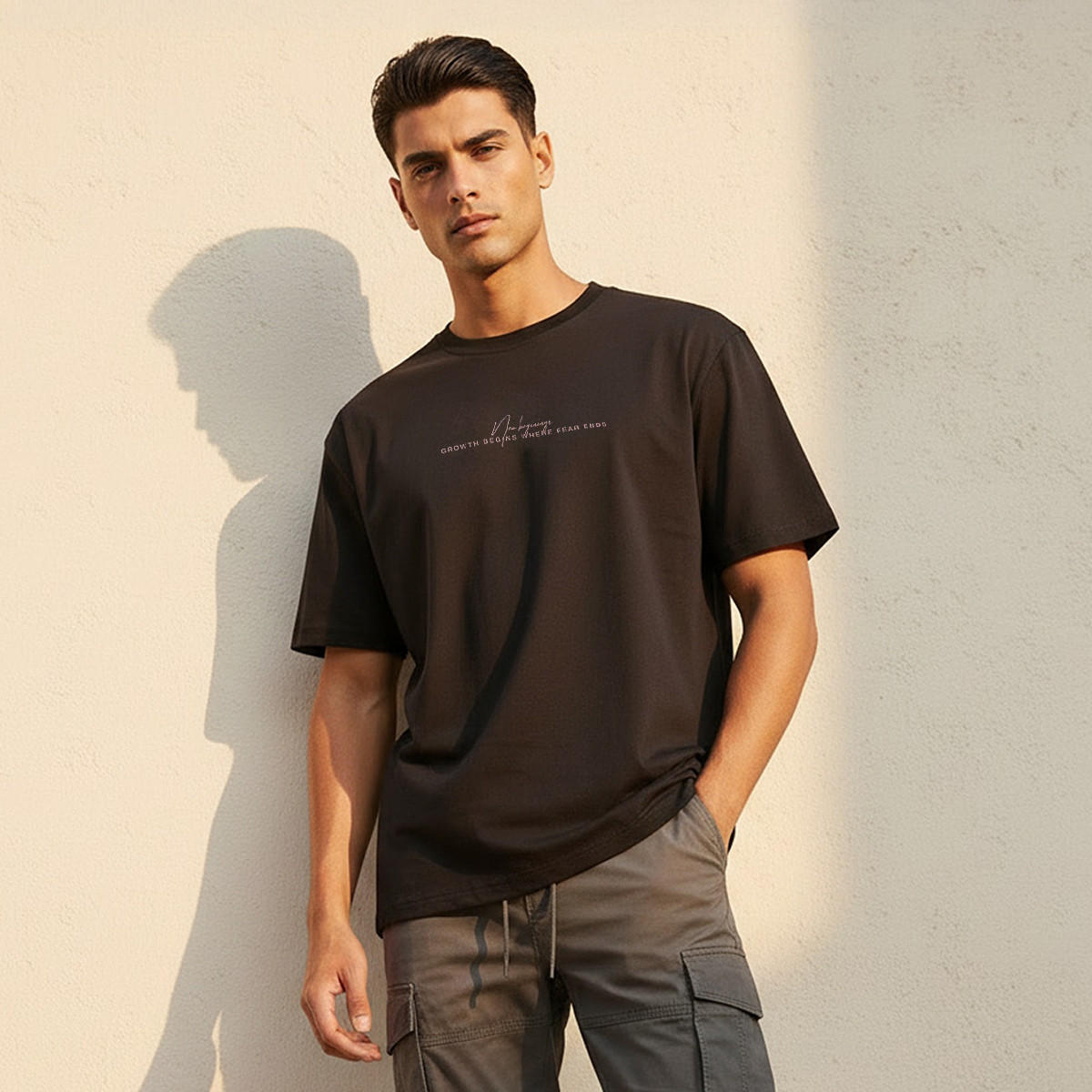 Iconic Men Regular Fit Crew Neck Short Sleeves Slogan Print T-shirt-men-clothing-tshirtsandpolos-tshirts-image-1