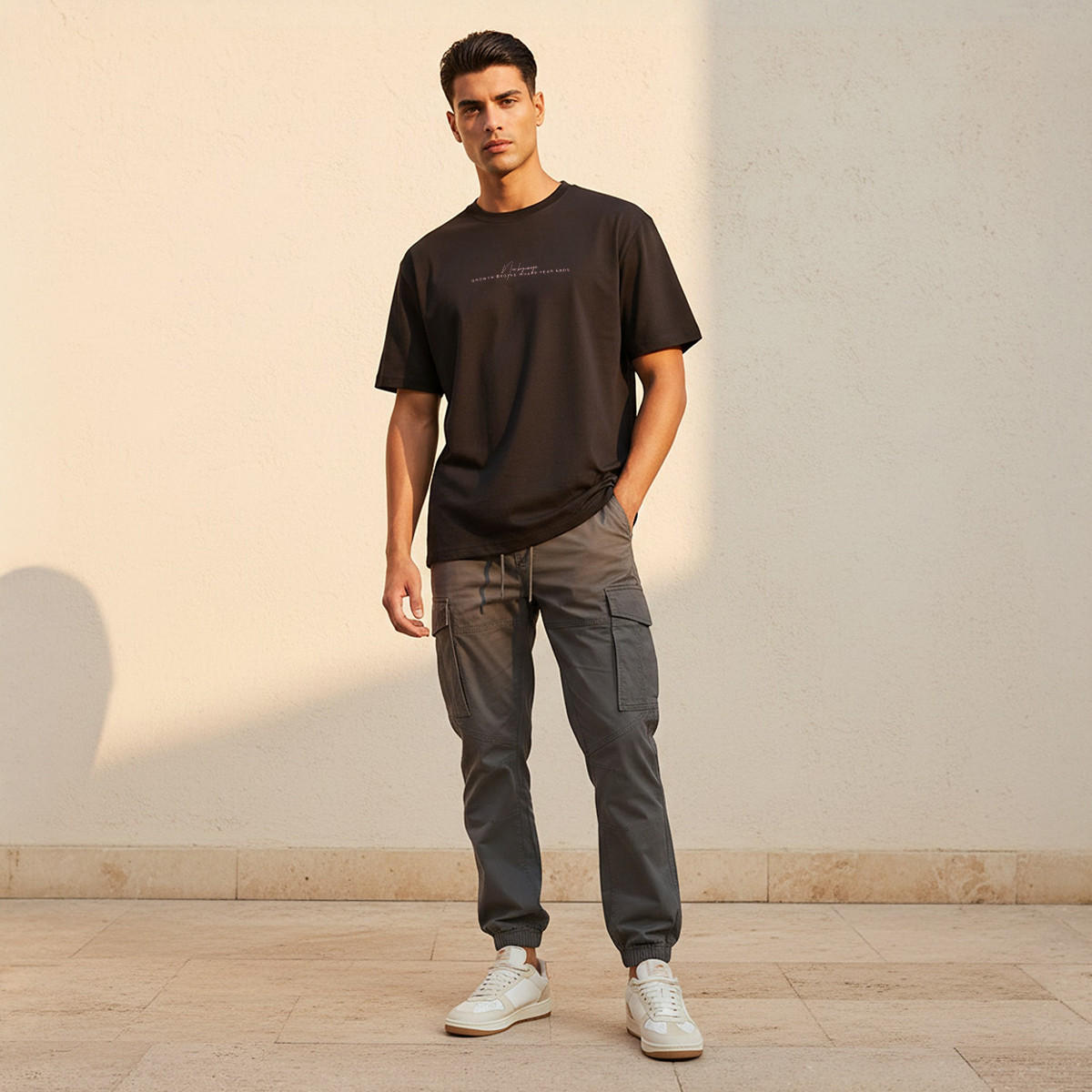 Iconic Men Regular Fit Crew Neck Short Sleeves Slogan Print T-shirt-men-clothing-tshirtsandpolos-tshirts-image-3