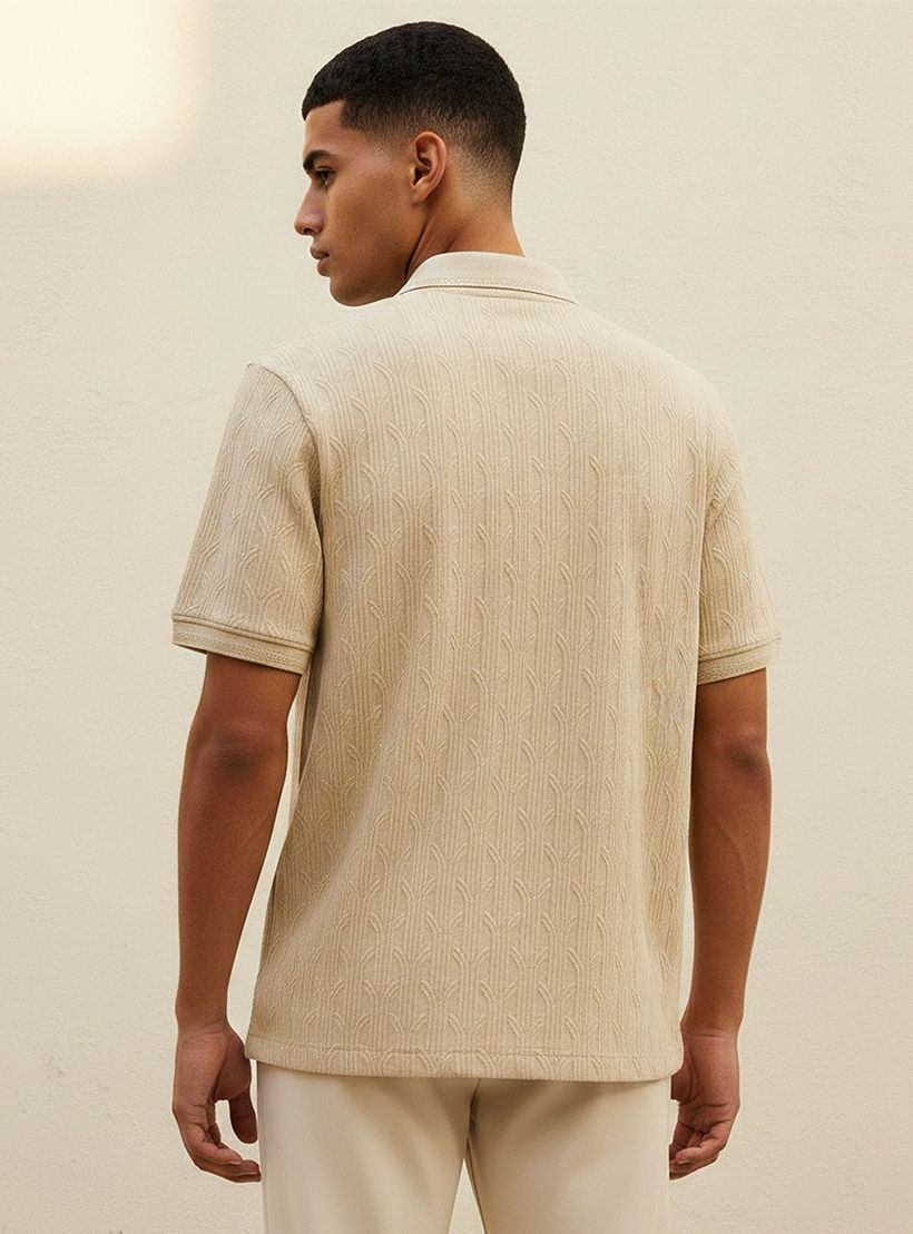 Iconic Short Sleeves Textured Polo T-shirt-men-clothing-tshirtsandpolos-polos-image-4