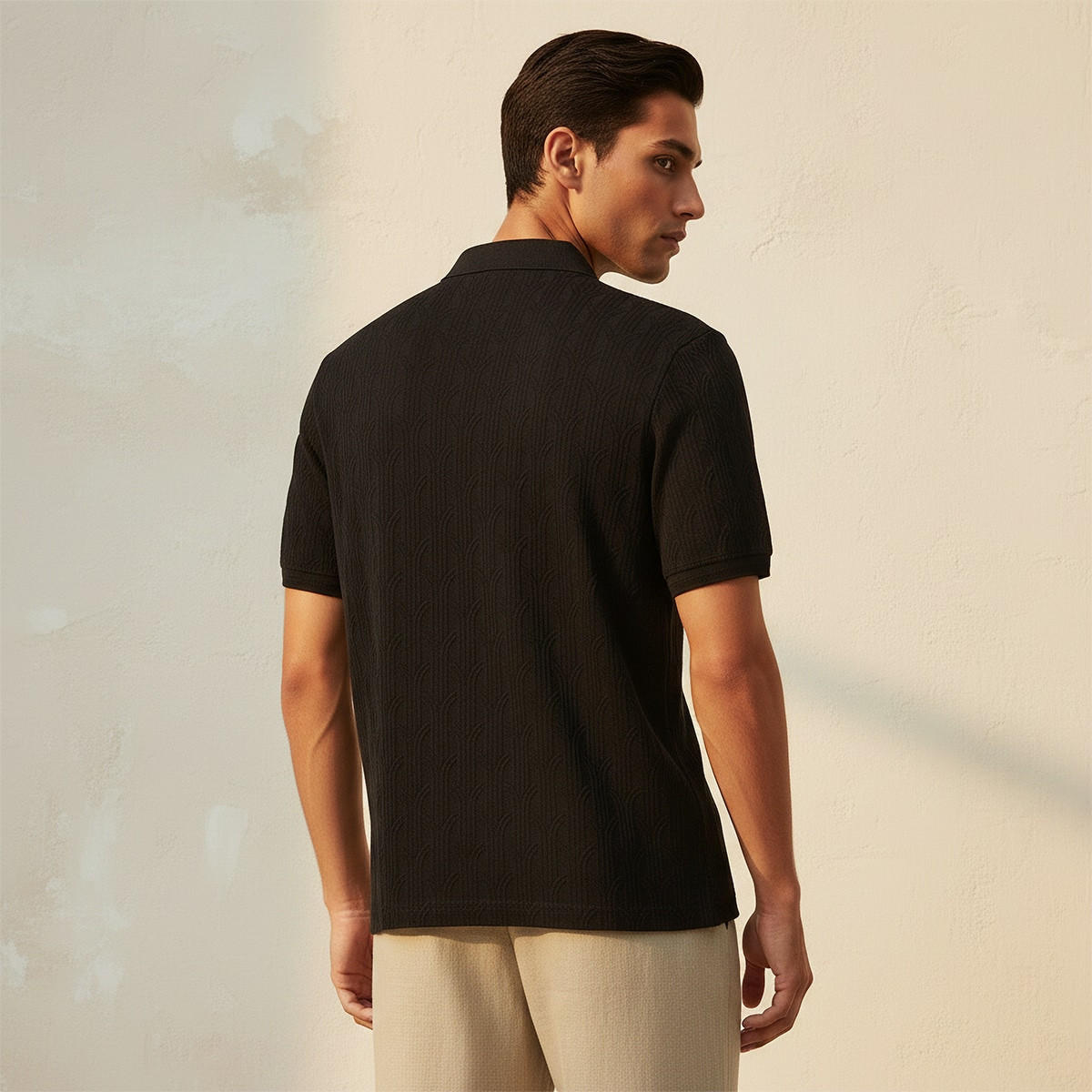 Iconic Short Sleeves Textured Polo T-shirt-men-clothing-tshirtsandpolos-polos-image-4