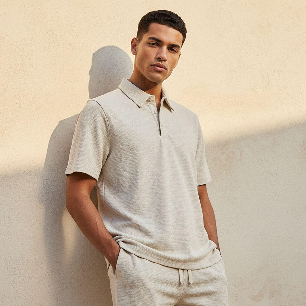 Splash Iconic Short Sleeves Textured Polo T-shirt-men-clothing-tshirtsandpolos-polos-image-1