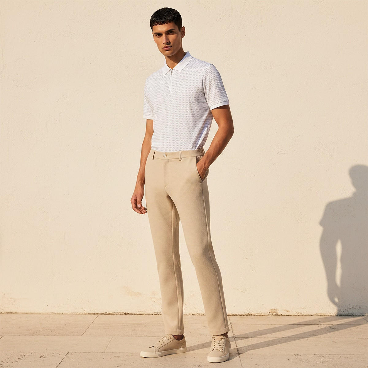 بنطلون بقصة عادية من أيكونيك-men-clothing-bottoms-trousersandchinos-trousers-image-3