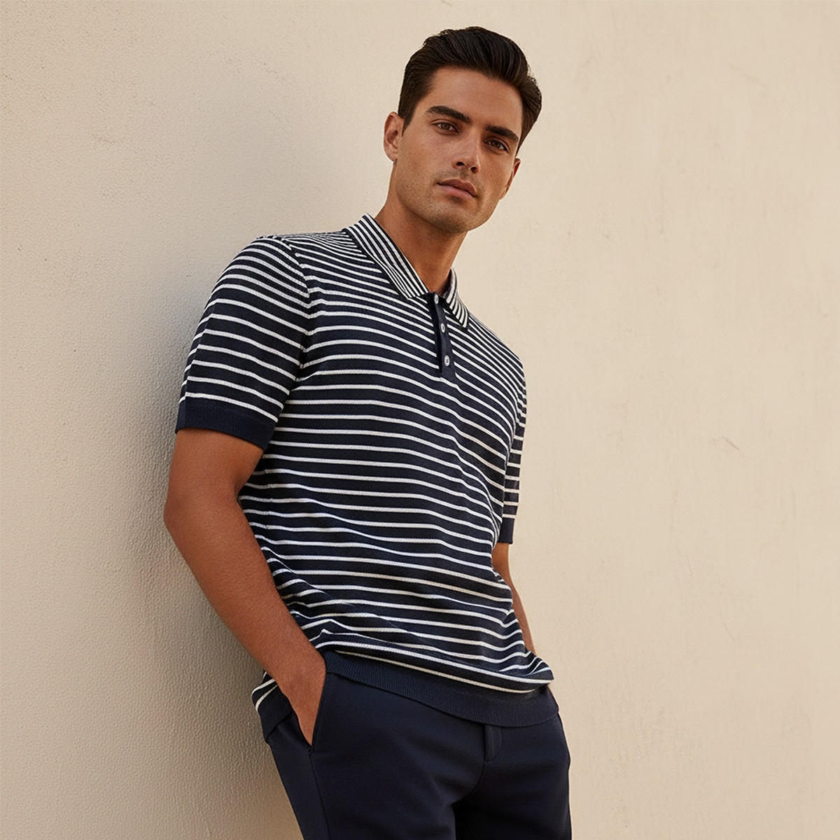 Splash Iconic Short Sleeves Striped Polo T-shirt-men-clothing-tshirtsandpolos-polos-image-1