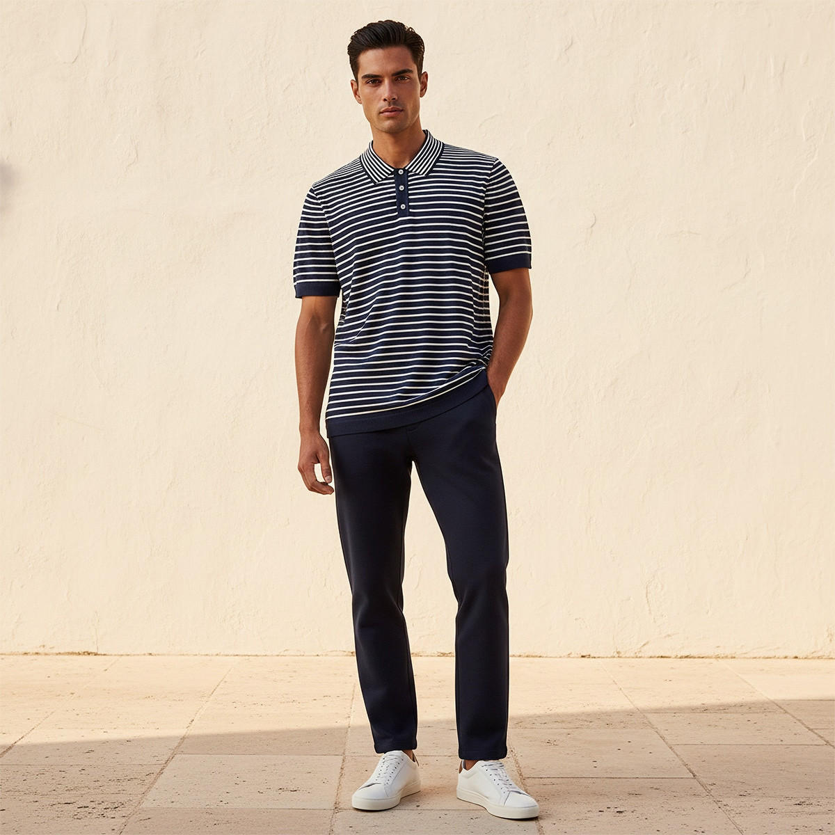 Splash Iconic Short Sleeves Striped Polo T-shirt-men-clothing-tshirtsandpolos-polos-image-3