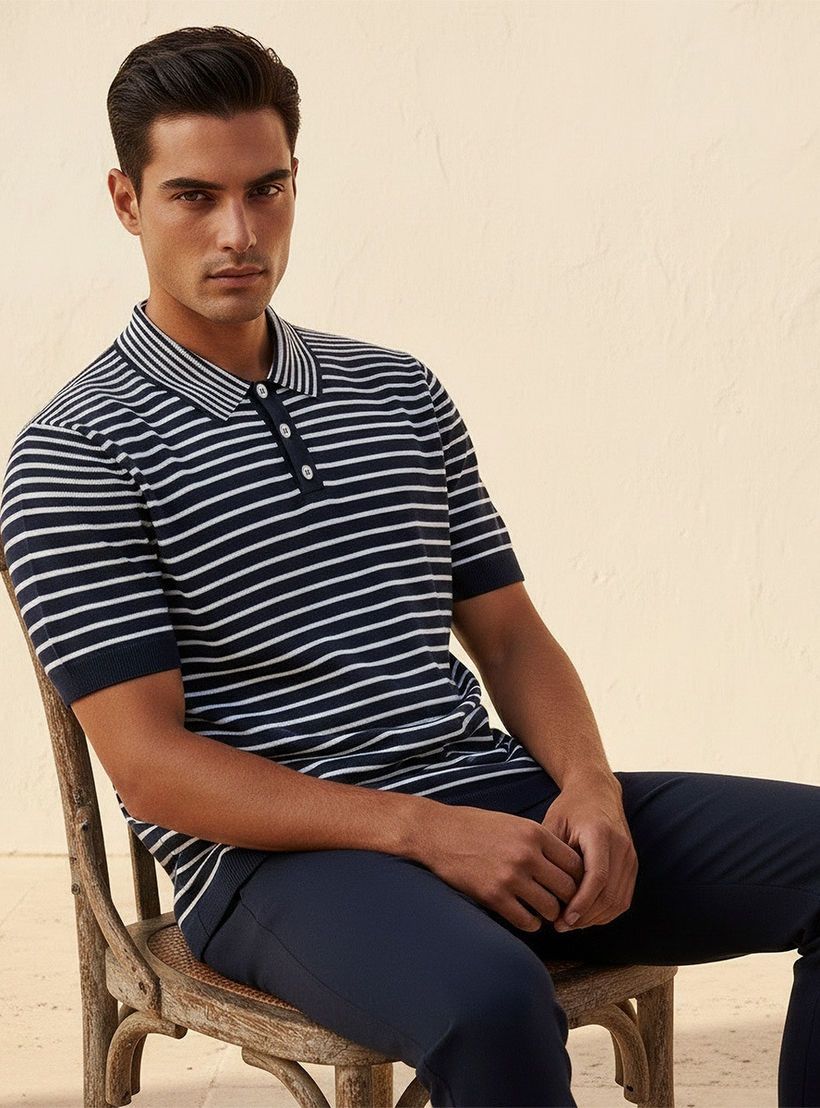 Splash Iconic Short Sleeves Striped Polo T-shirt-men-clothing-tshirtsandpolos-polos-image-5