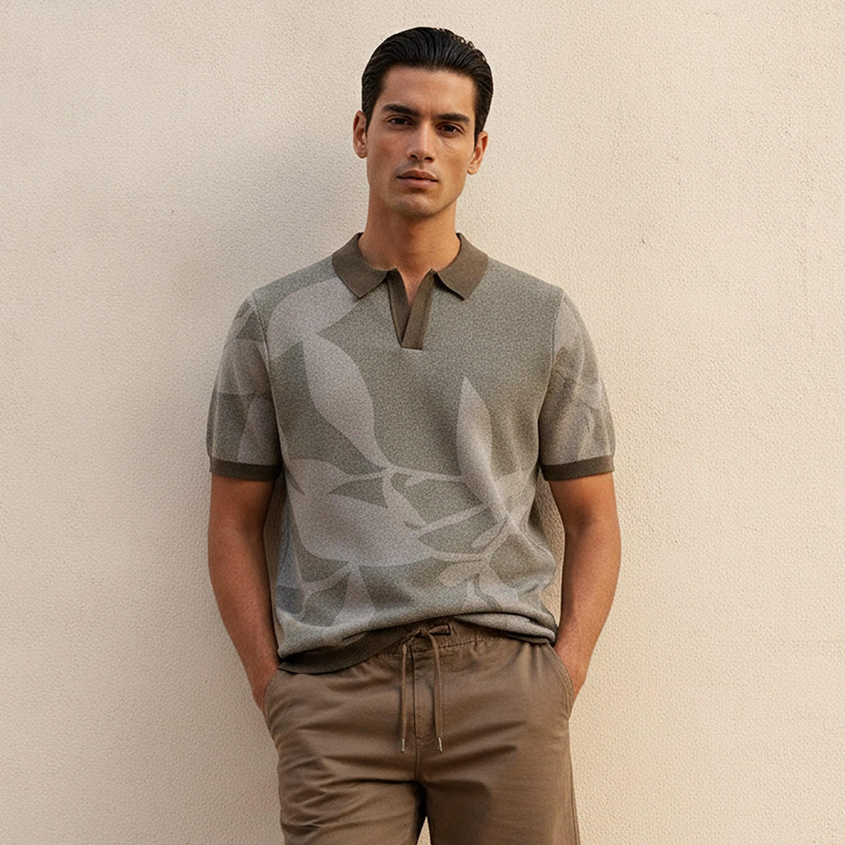 Splash Iconic Short Sleeves Jacquard Polo T-shirt-men-clothing-tshirtsandpolos-polos-image-1