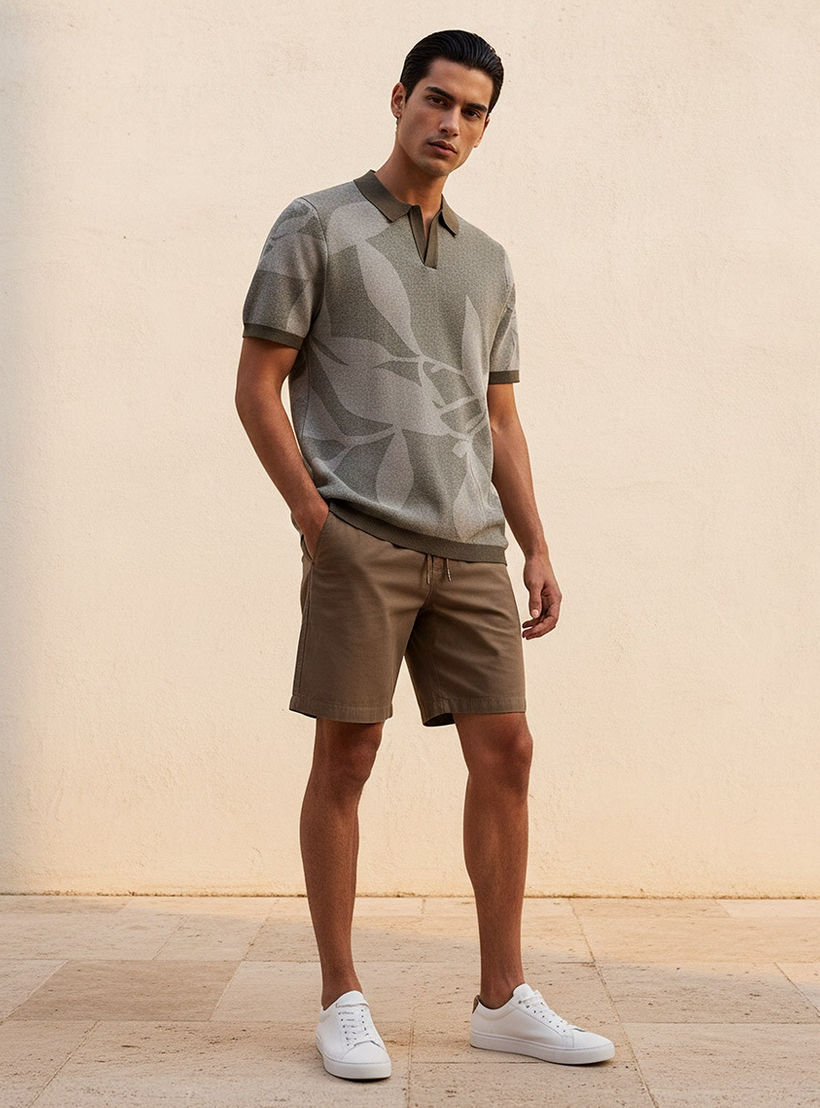 Splash Iconic Short Sleeves Jacquard Polo T-shirt-men-clothing-tshirtsandpolos-polos-image-3