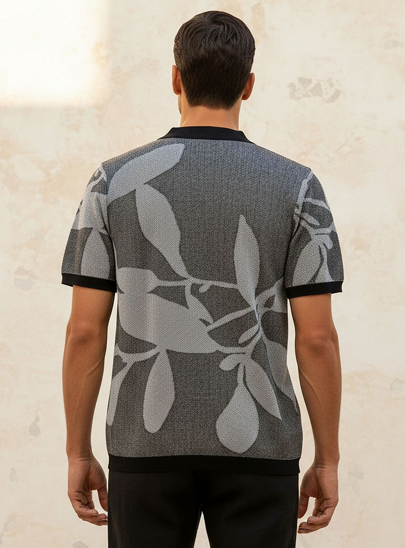 Splash Iconic Short Sleeves Jacquard Polo T-shirt-men-clothing-tshirtsandpolos-polos-image-4