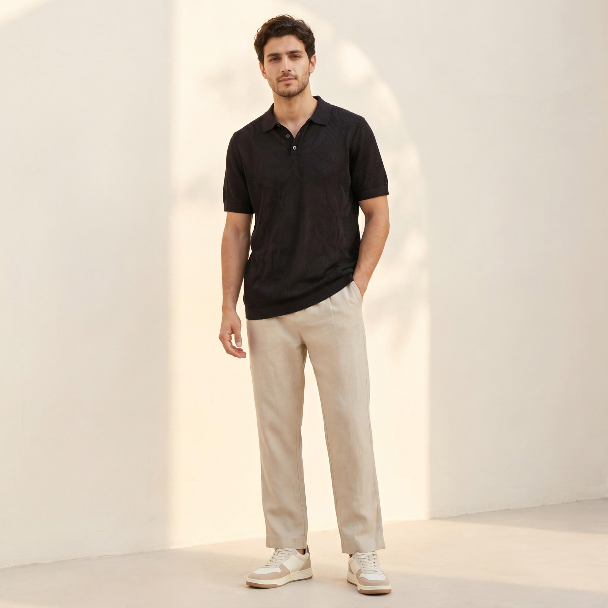 Iconic Short Sleeves Jacquard Polo T-shirt-men-clothing-tshirtsandpolos-polos-image-3