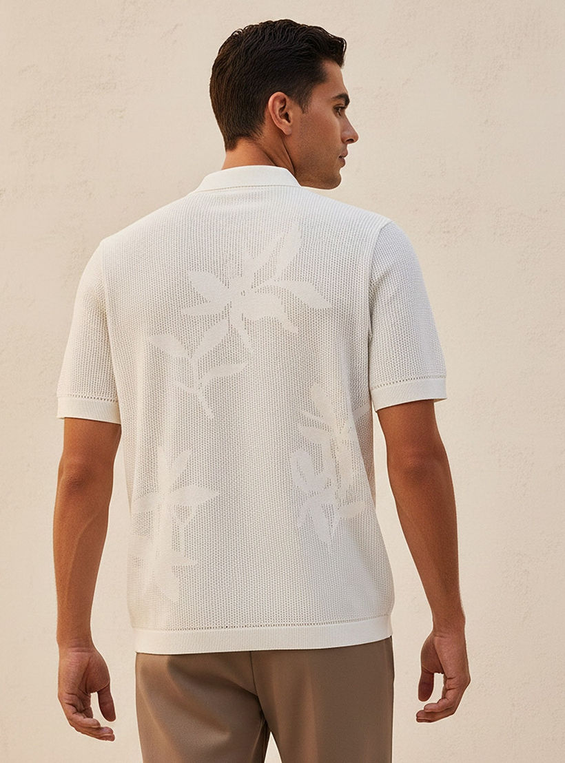 تيشيرت بولو جاكار بأكمام قصيرة من آيكونيك-men-clothing-tshirtsandpolos-polos-image-4