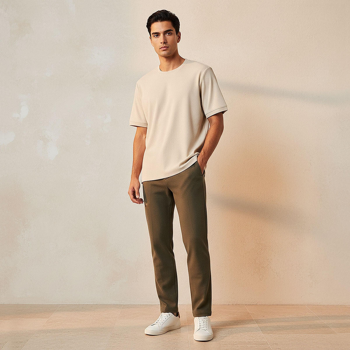 Iconic Crew Neck Short Sleeves Textured T-shirt-men-clothing-tshirtsandpolos-tshirts-image-3