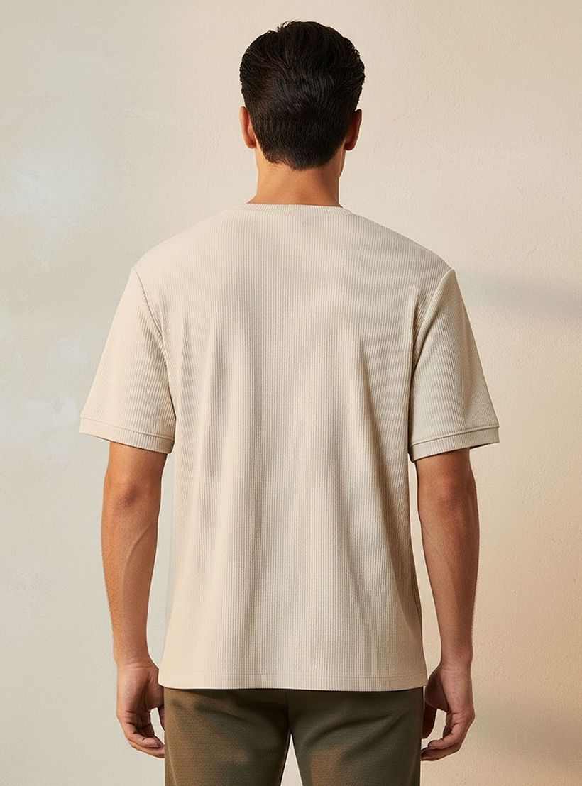 Iconic Crew Neck Short Sleeves Textured T-shirt-men-clothing-tshirtsandpolos-tshirts-image-4