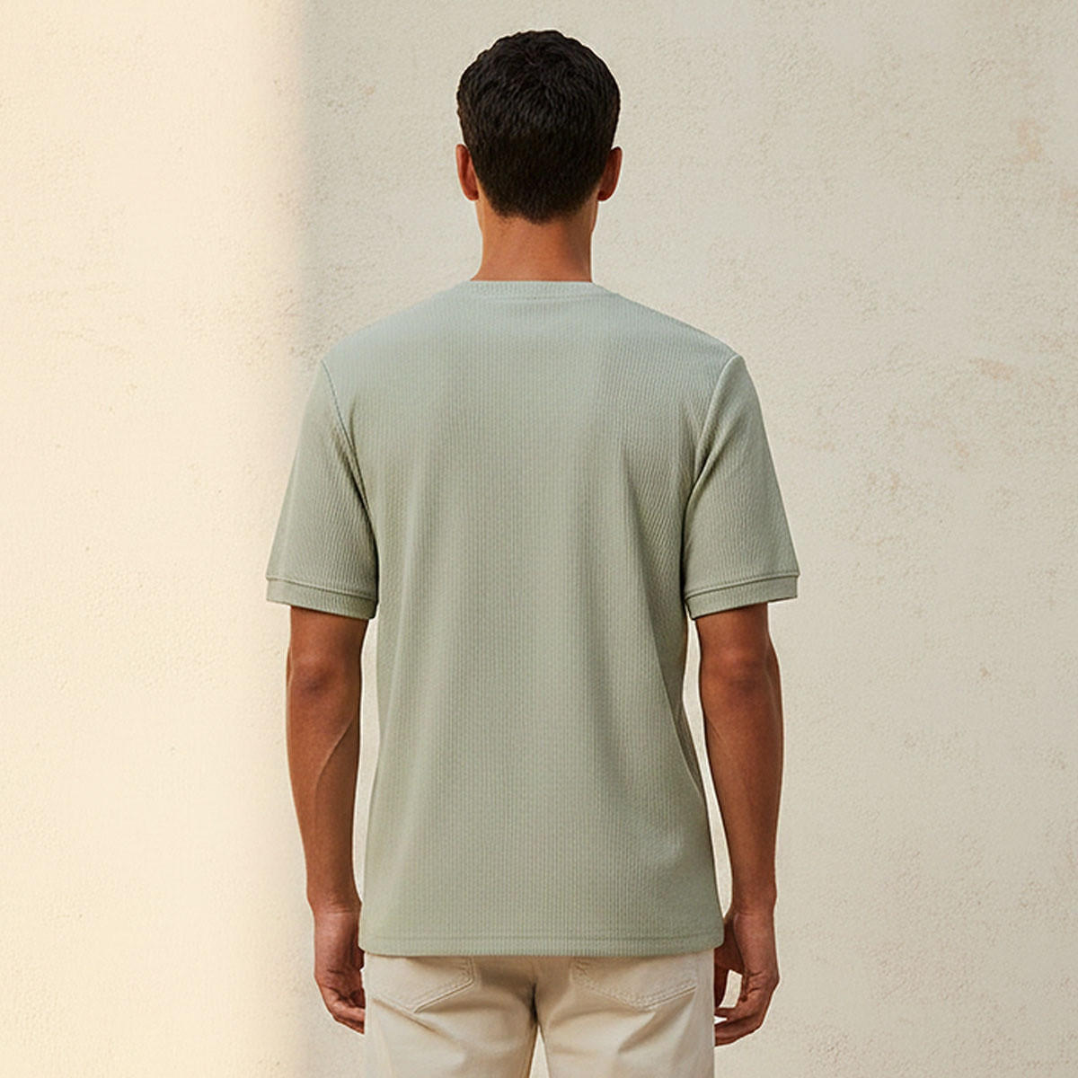 Iconic Crew Neck Short Sleeves Textured T-shirt-men-clothing-tshirtsandpolos-tshirts-image-4