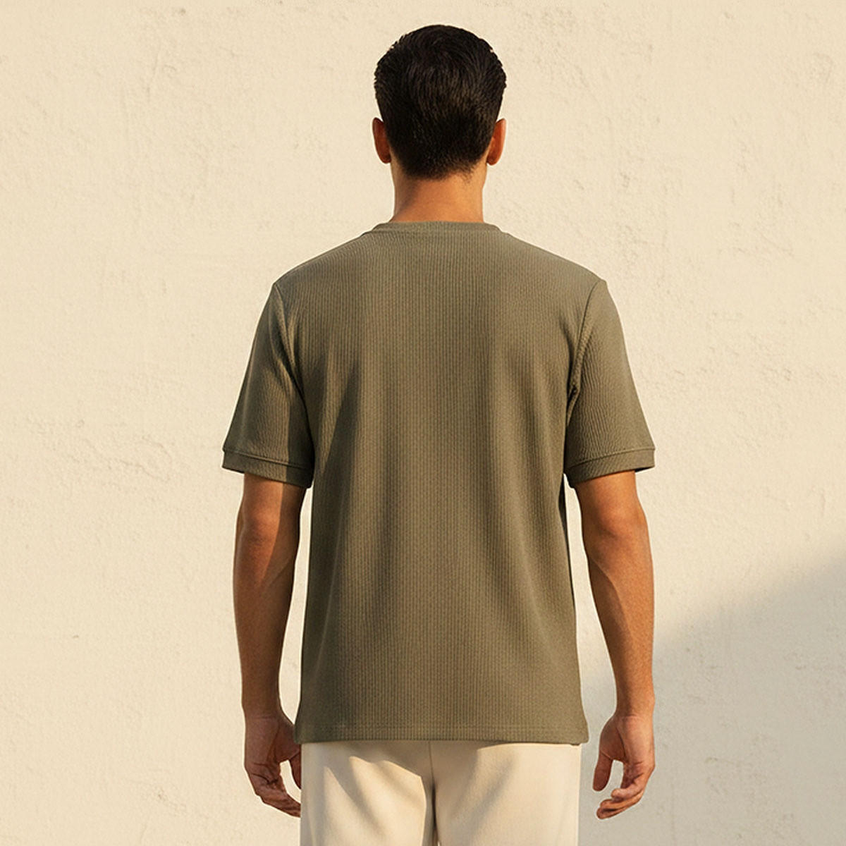Iconic Crew Neck Short Sleeves Textured T-shirt-men-clothing-tshirtsandpolos-tshirts-image-4
