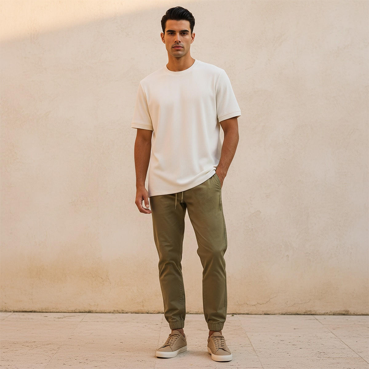 Iconic Crew Neck Short Sleeves Textured T-shirt-men-clothing-tshirtsandpolos-tshirts-image-3