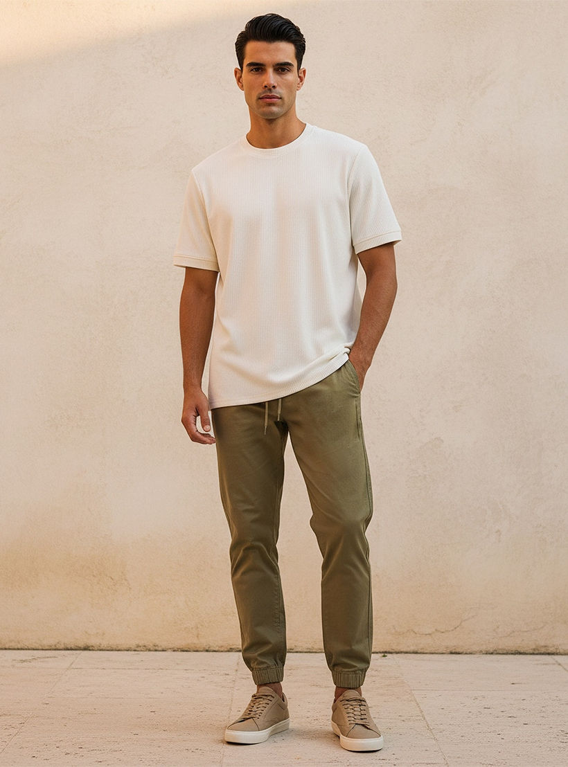 Iconic Crew Neck Short Sleeves Textured T-shirt-men-clothing-tshirtsandpolos-tshirts-image-3