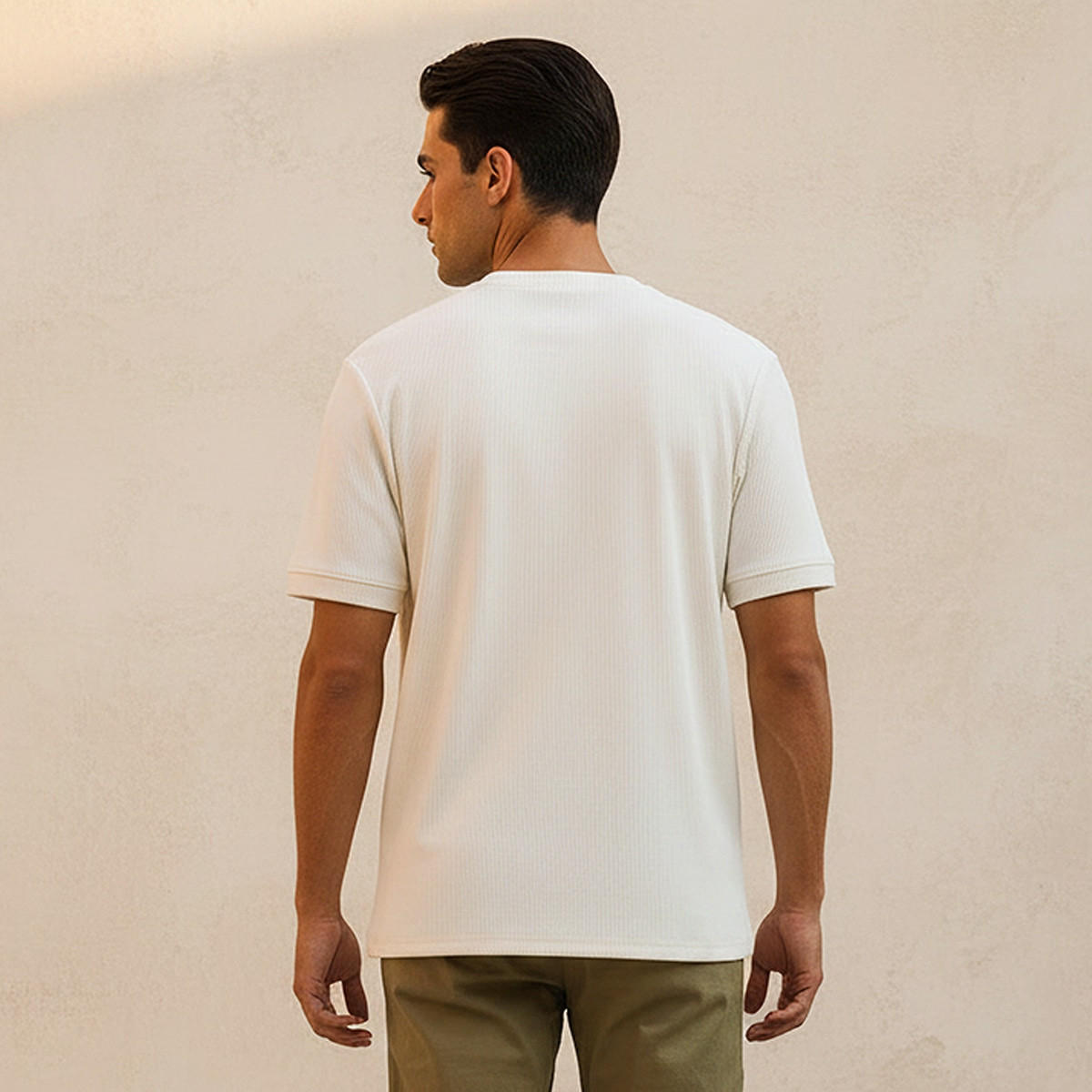 Iconic Crew Neck Short Sleeves Textured T-shirt-men-clothing-tshirtsandpolos-tshirts-image-4