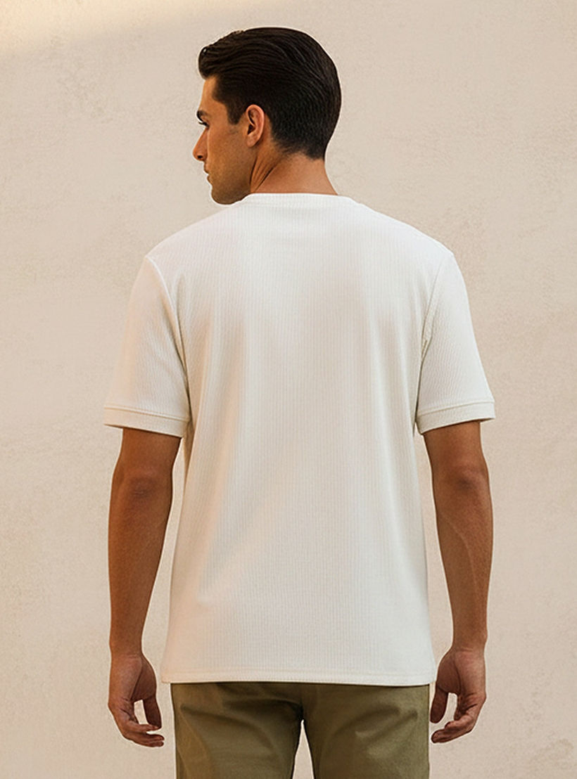 Iconic Crew Neck Short Sleeves Textured T-shirt-men-clothing-tshirtsandpolos-tshirts-image-4