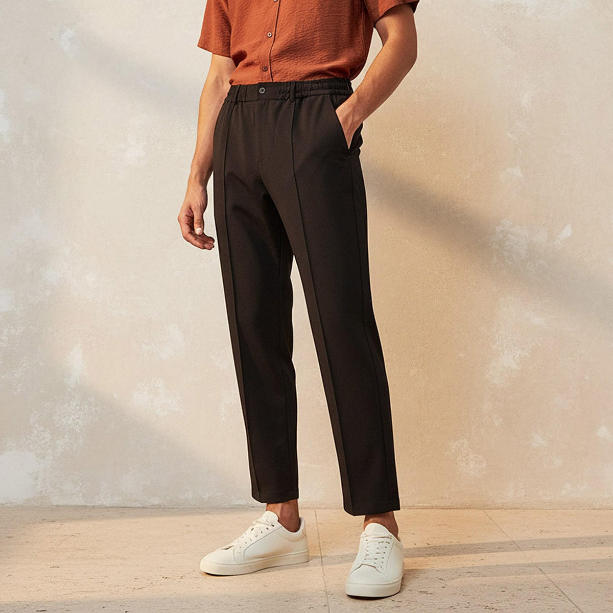 بنطلون بقصة عادية من سبلاش أيكونيك-men-clothing-bottoms-trousersandchinos-trousers-image-1