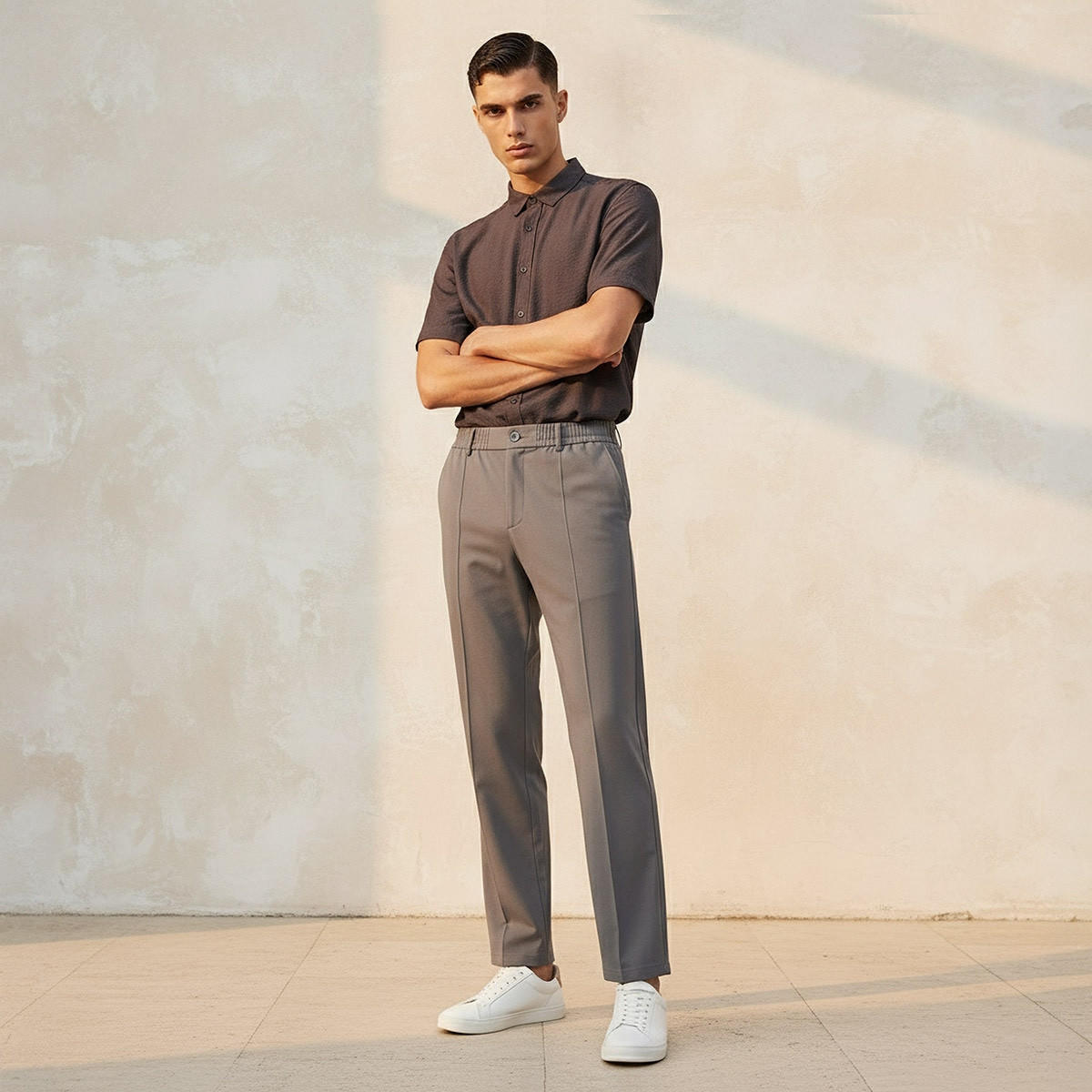 بنطلون بقصة عادية من سبلاش أيكونيك-men-clothing-bottoms-trousersandchinos-trousers-image-3