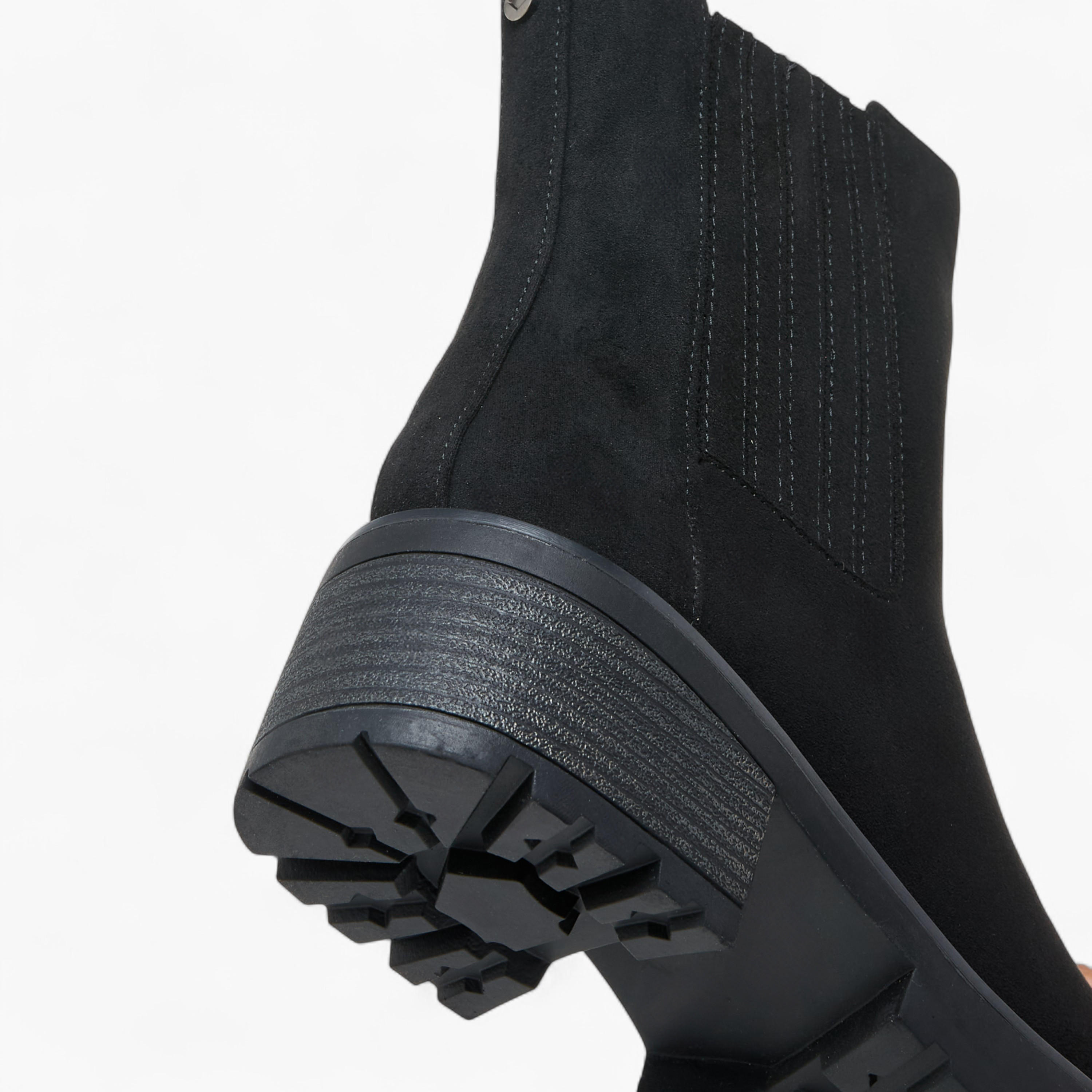 Lee Cooper Women's Solid Chelsea Boots with Block Heels-women-shoes-boots-image-5