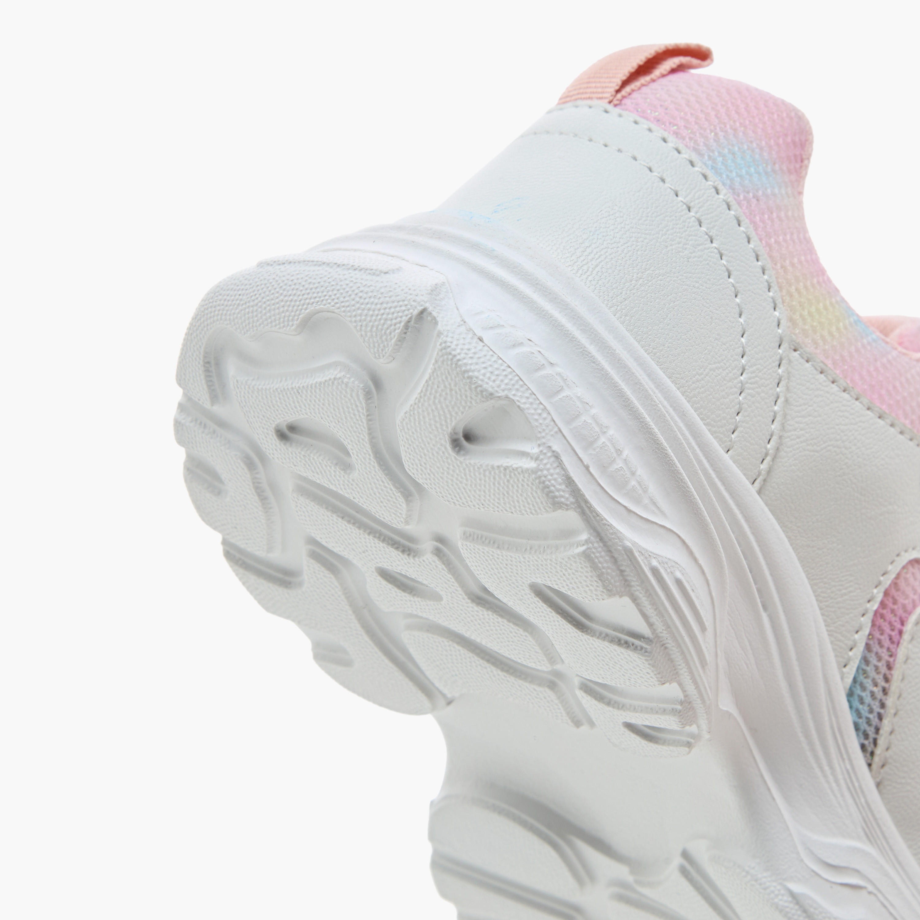 Juniors Panelled Sneakers with Hook and Loop Closure-girls-shoes-sneakers-image-5