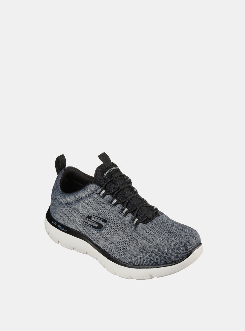 Skechers Men's Textured Slip-on Walking Shoes - Summits Louvin-sports-men-shoes-image-1