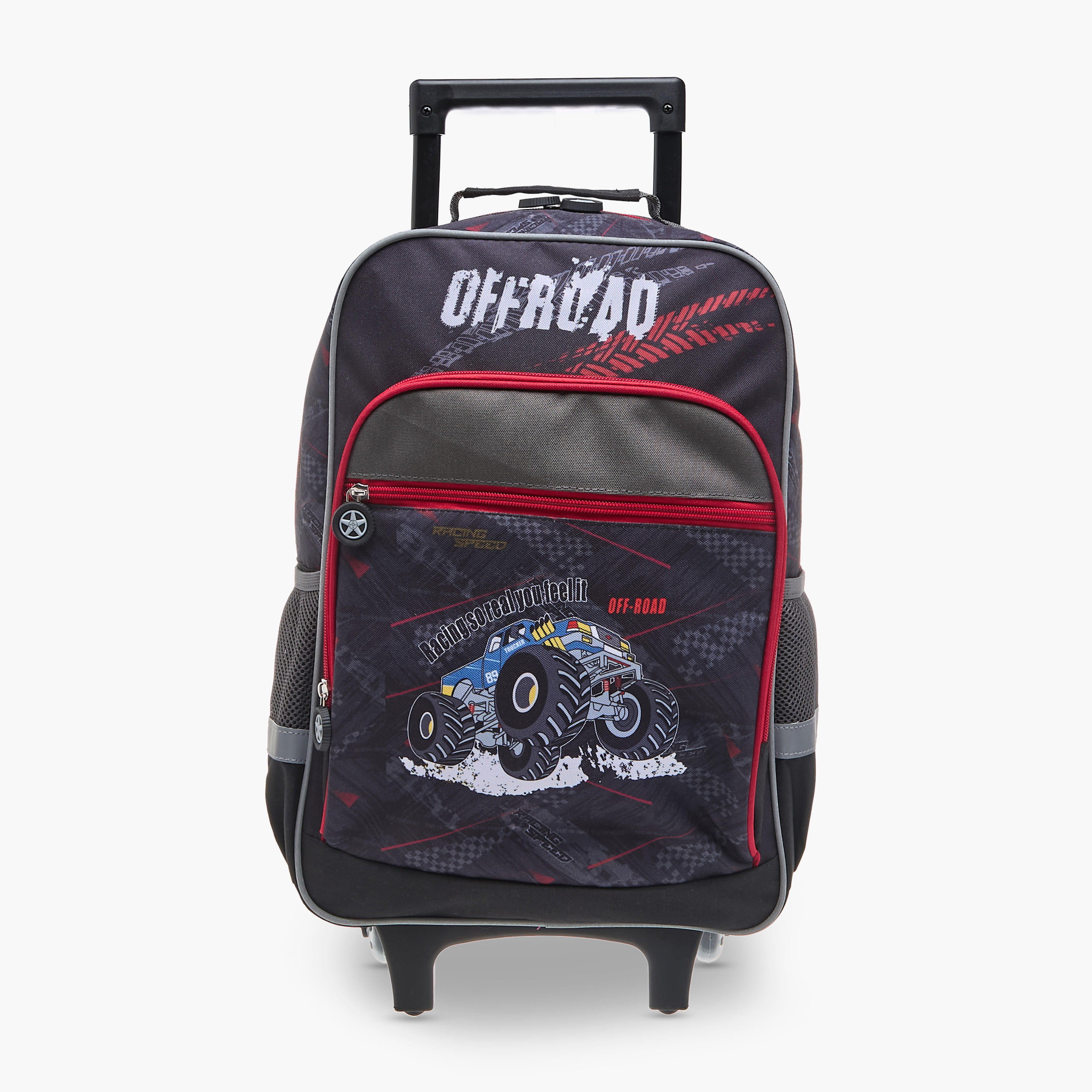 LBL by Shoexpress Graphic Print Trolley Backpack with Retractable Handle - 44x16x30 cms-school-bagsandbackpacks-trolleybags-image-1