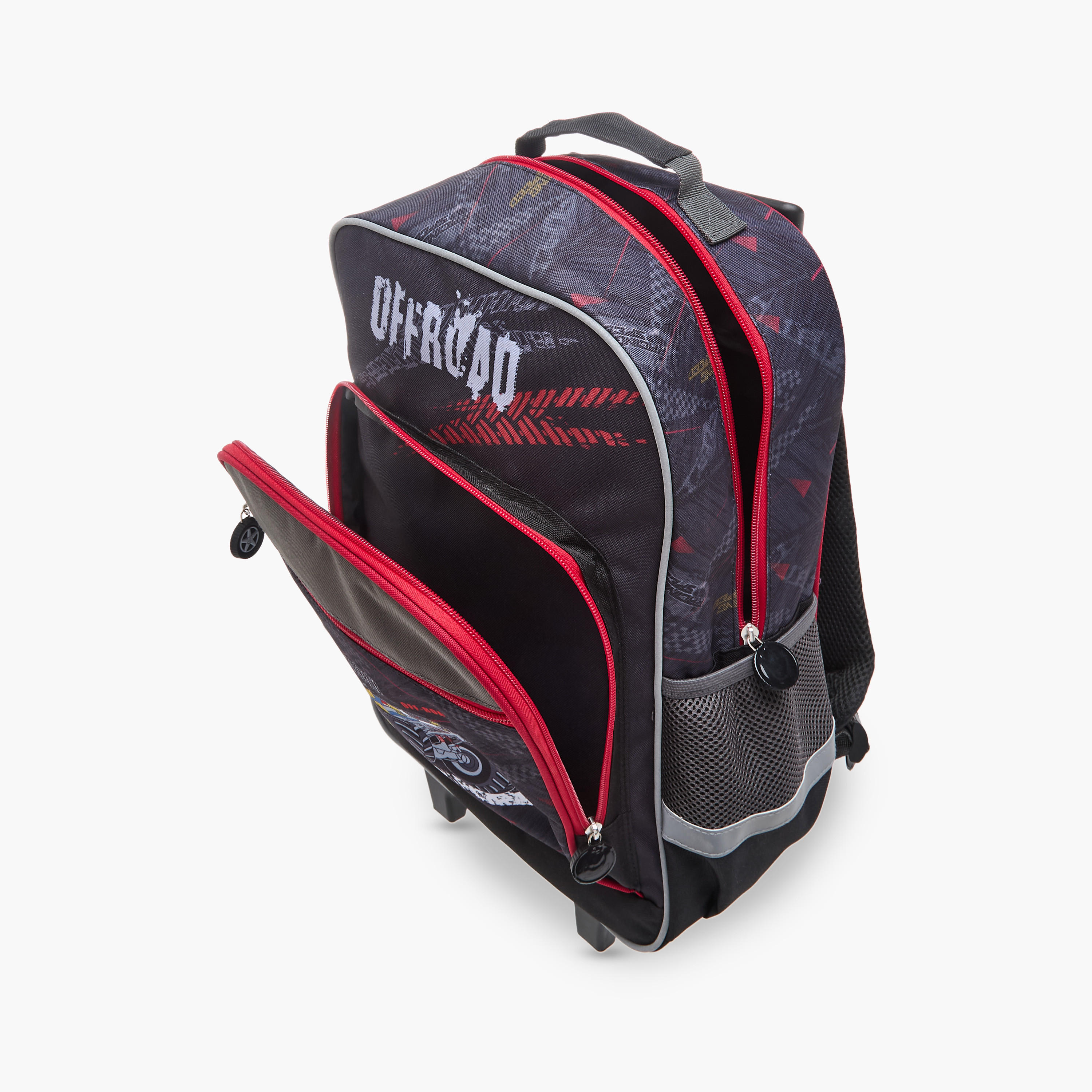 LBL by Shoexpress Graphic Print Trolley Backpack with Retractable Handle - 44x16x30 cms-school-bagsandbackpacks-trolleybags-image-13