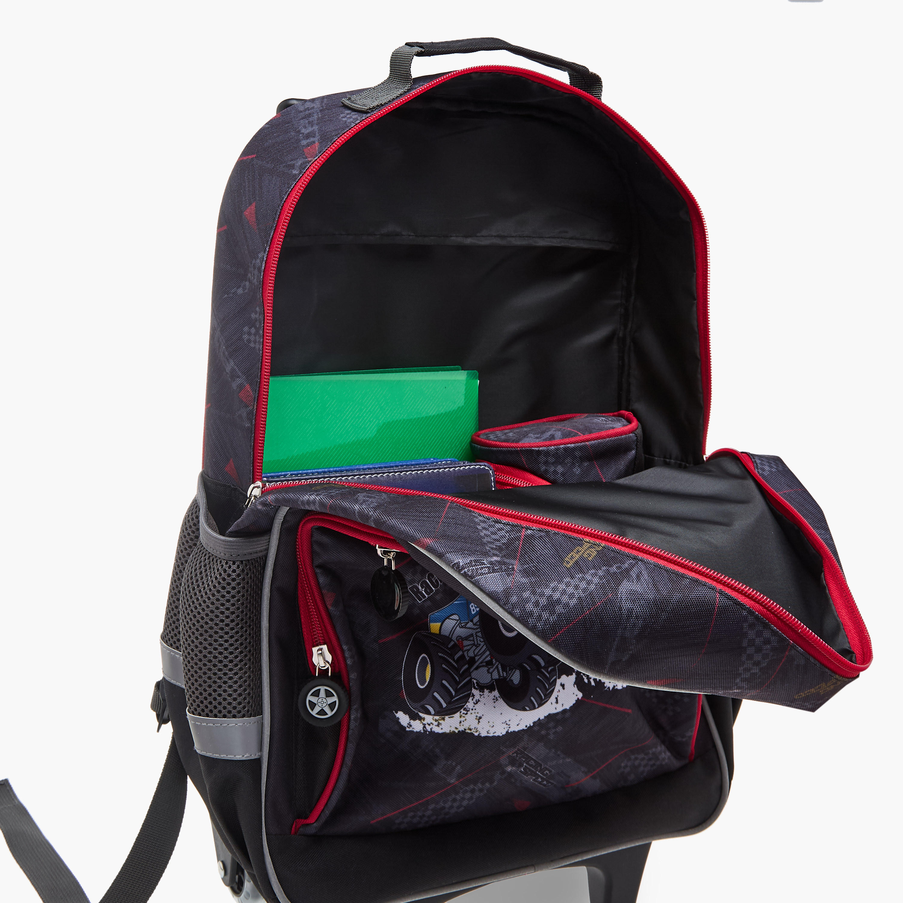 LBL by Shoexpress Graphic Print Trolley Backpack with Retractable Handle - 44x16x30 cms-school-bagsandbackpacks-trolleybags-image-14