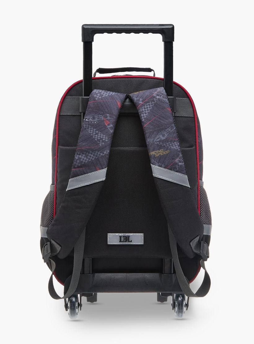 LBL by Shoexpress Graphic Print Trolley Backpack with Retractable Handle - 44x16x30 cms-school-bagsandbackpacks-trolleybags-image-5