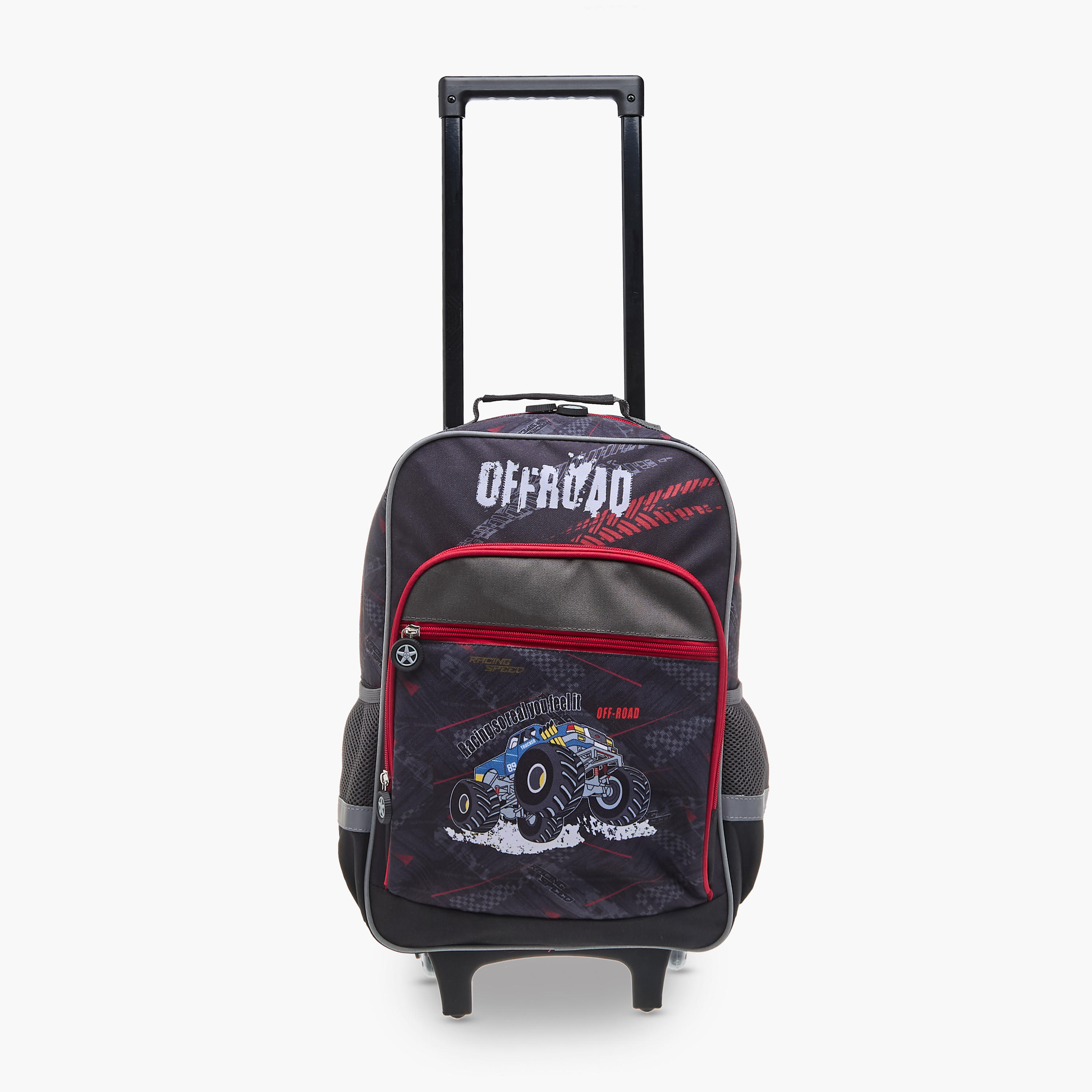 LBL by Shoexpress Graphic Print Trolley Backpack with Retractable Handle - 44x16x30 cms-school-bagsandbackpacks-trolleybags-image-6