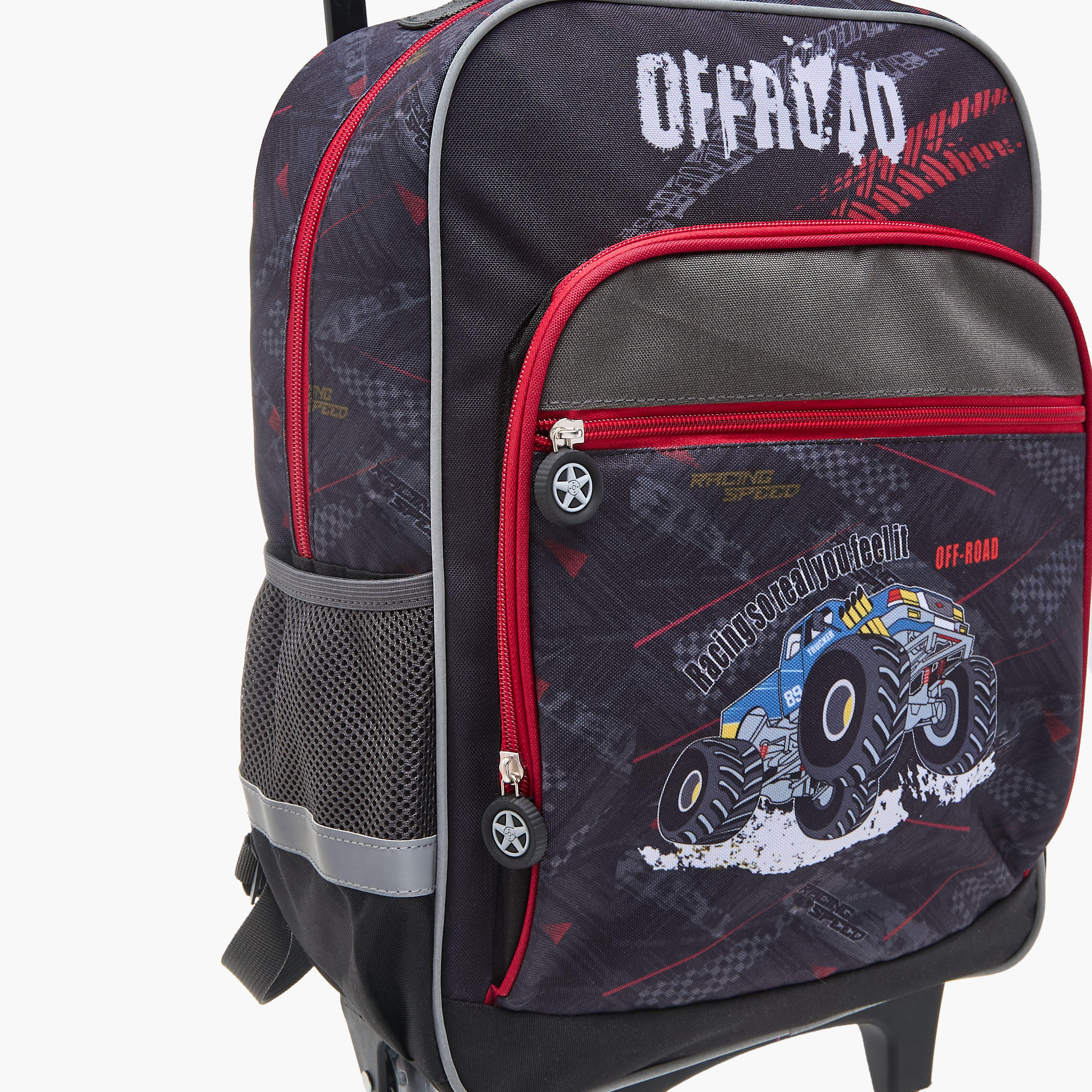 LBL by Shoexpress Graphic Print Trolley Backpack with Retractable Handle - 44x16x30 cms-school-bagsandbackpacks-trolleybags-image-7