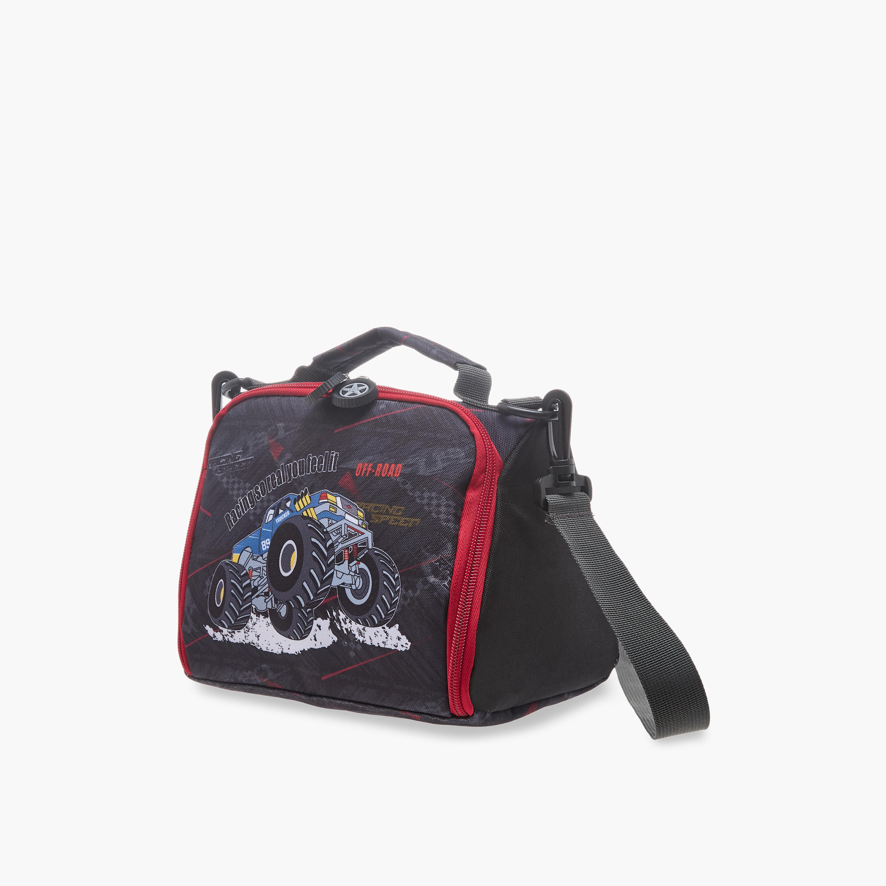 LBL by Shoexpress Monster Truck Graphic Print Lunch Bag with Zip Closure-school-lunchessentials-lunchbags-image-3