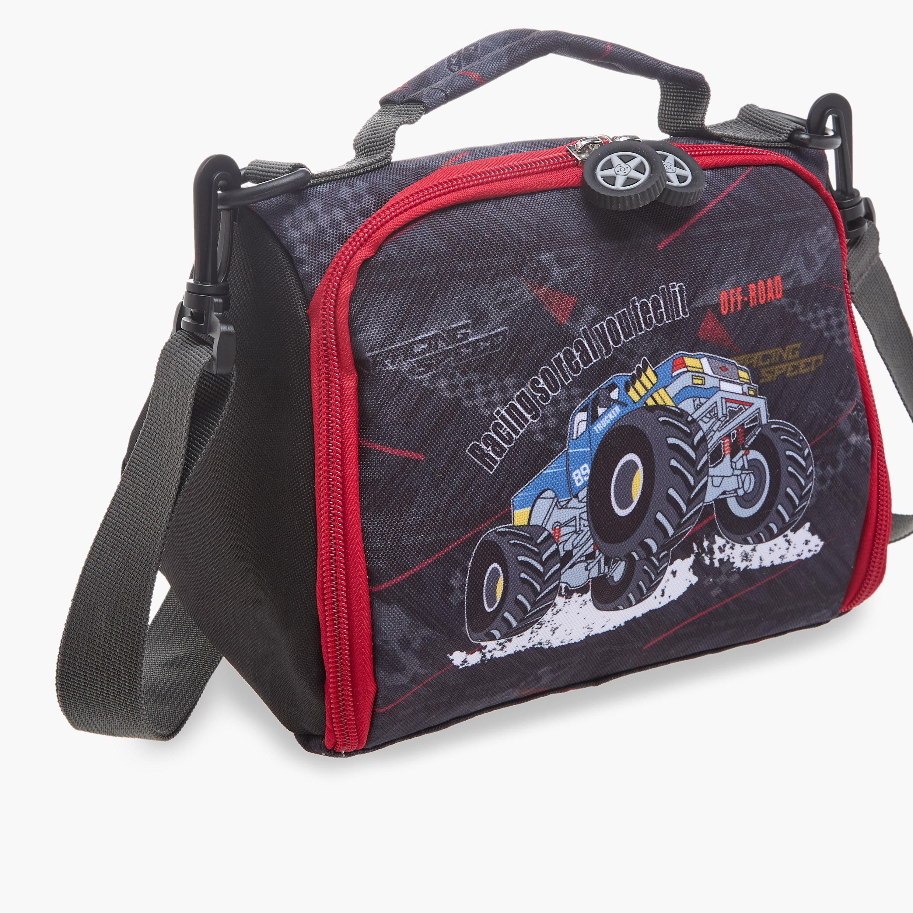 LBL by Shoexpress Monster Truck Graphic Print Lunch Bag with Zip Closure-school-lunchessentials-lunchbags-image-6