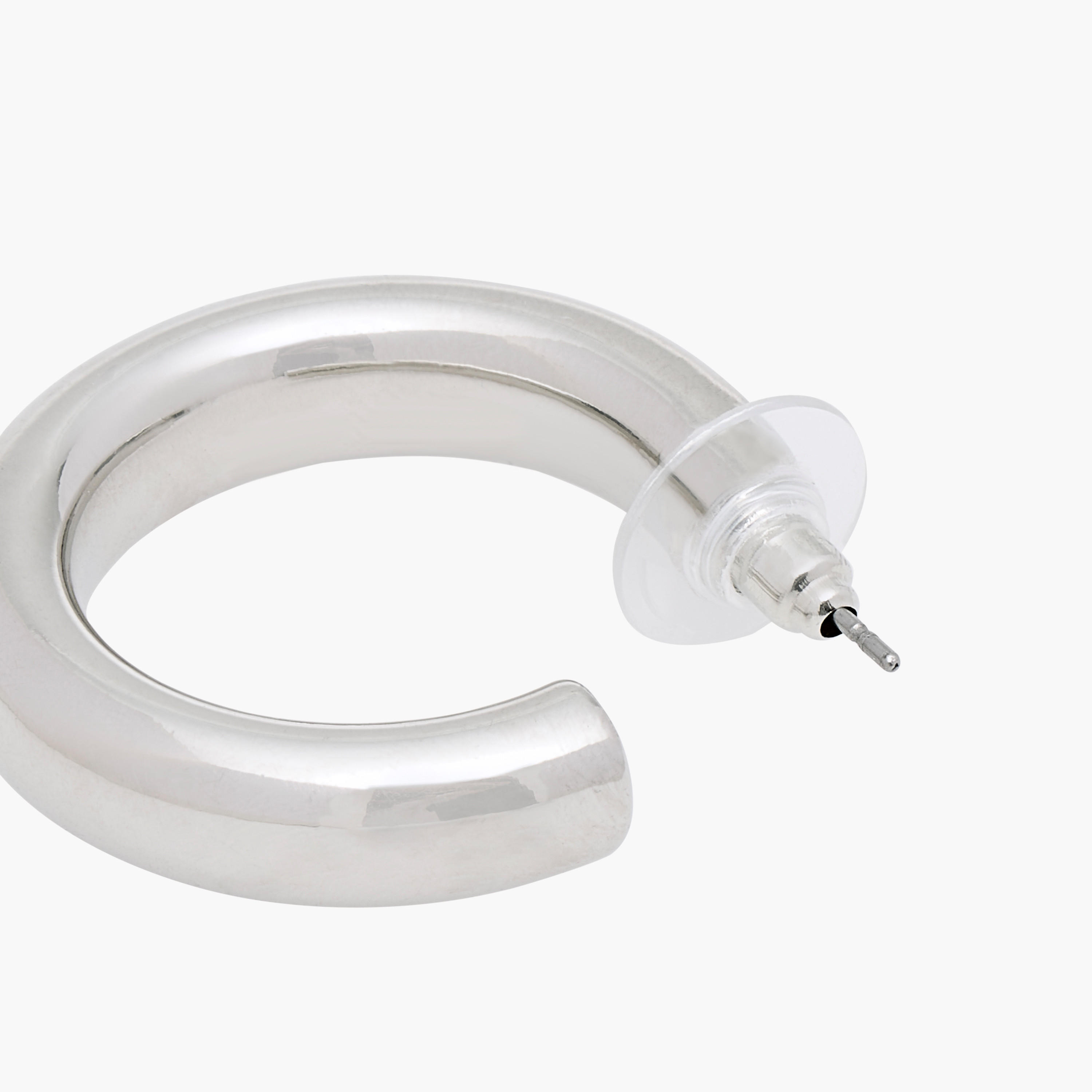 Flora Bella Solid Hoop Earrings with Pushback Closure-women-watchesandjewellery-jewellery-earrings-image-4