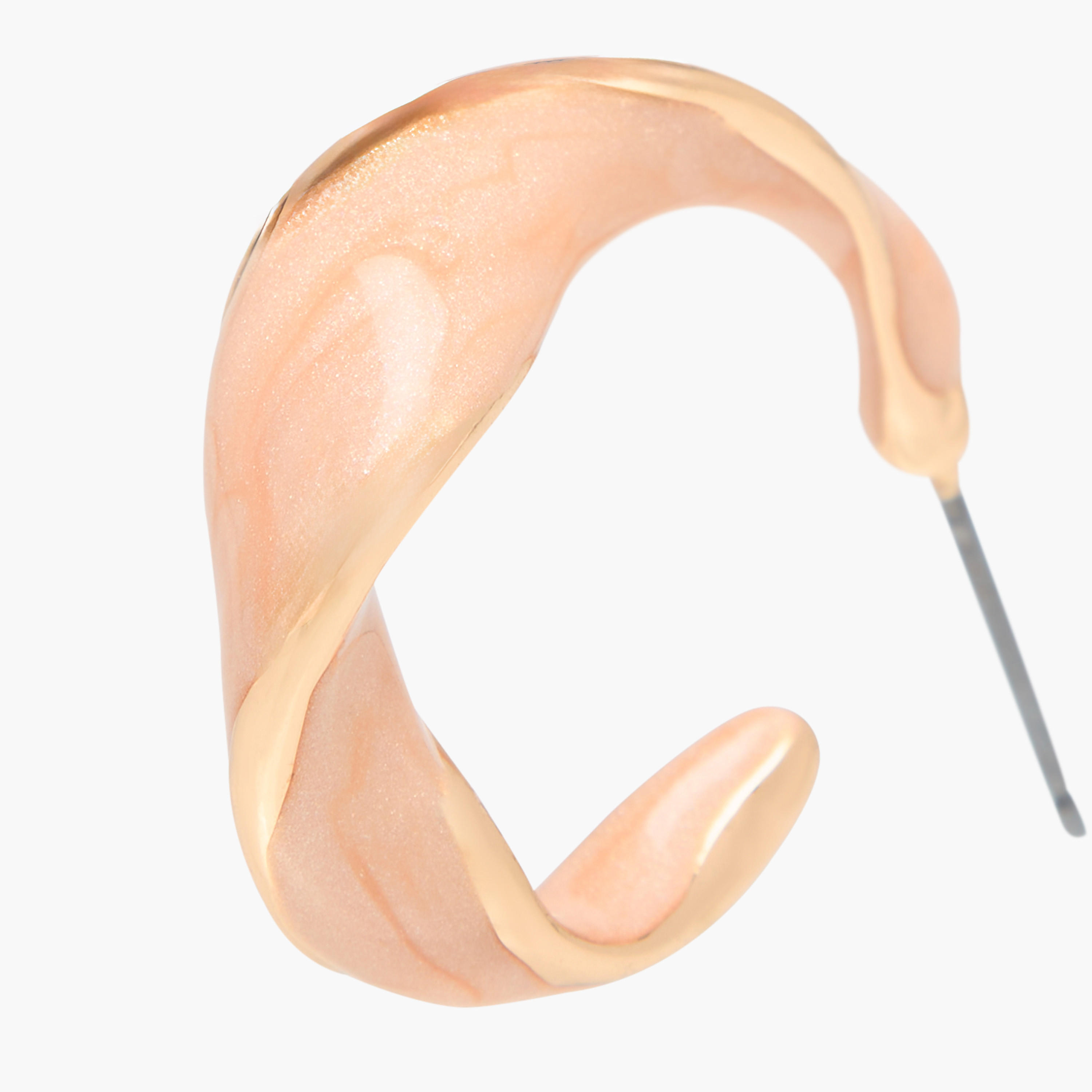 Flora Bella Metallic Stud Earrings with Pushback Closure-women-watchesandjewellery-jewellery-earrings-image-4