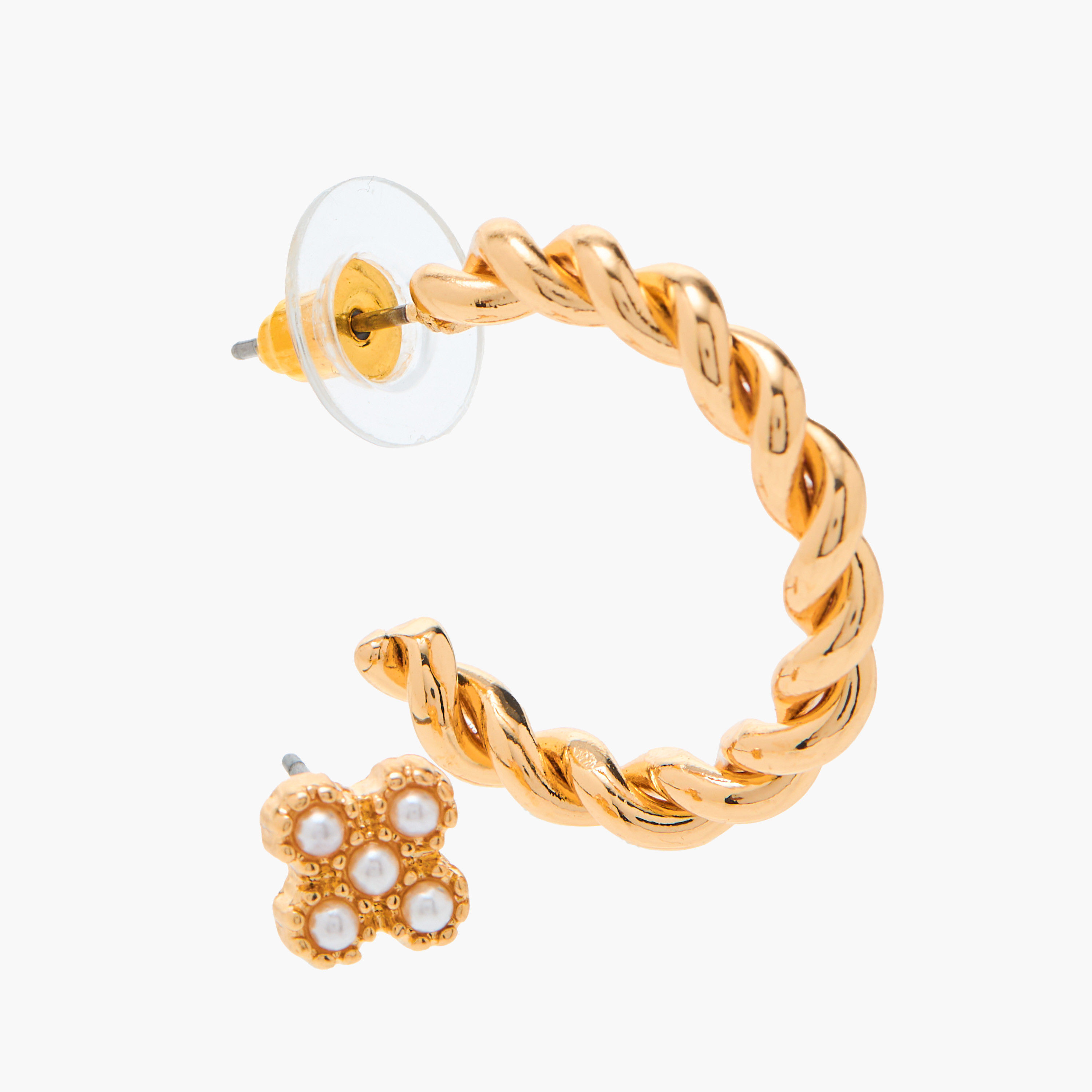 Flora Bella Assorted Metallic Earrings with Pushback Closure - Set of 6-women-watchesandjewellery-jewellery-earrings-image-8