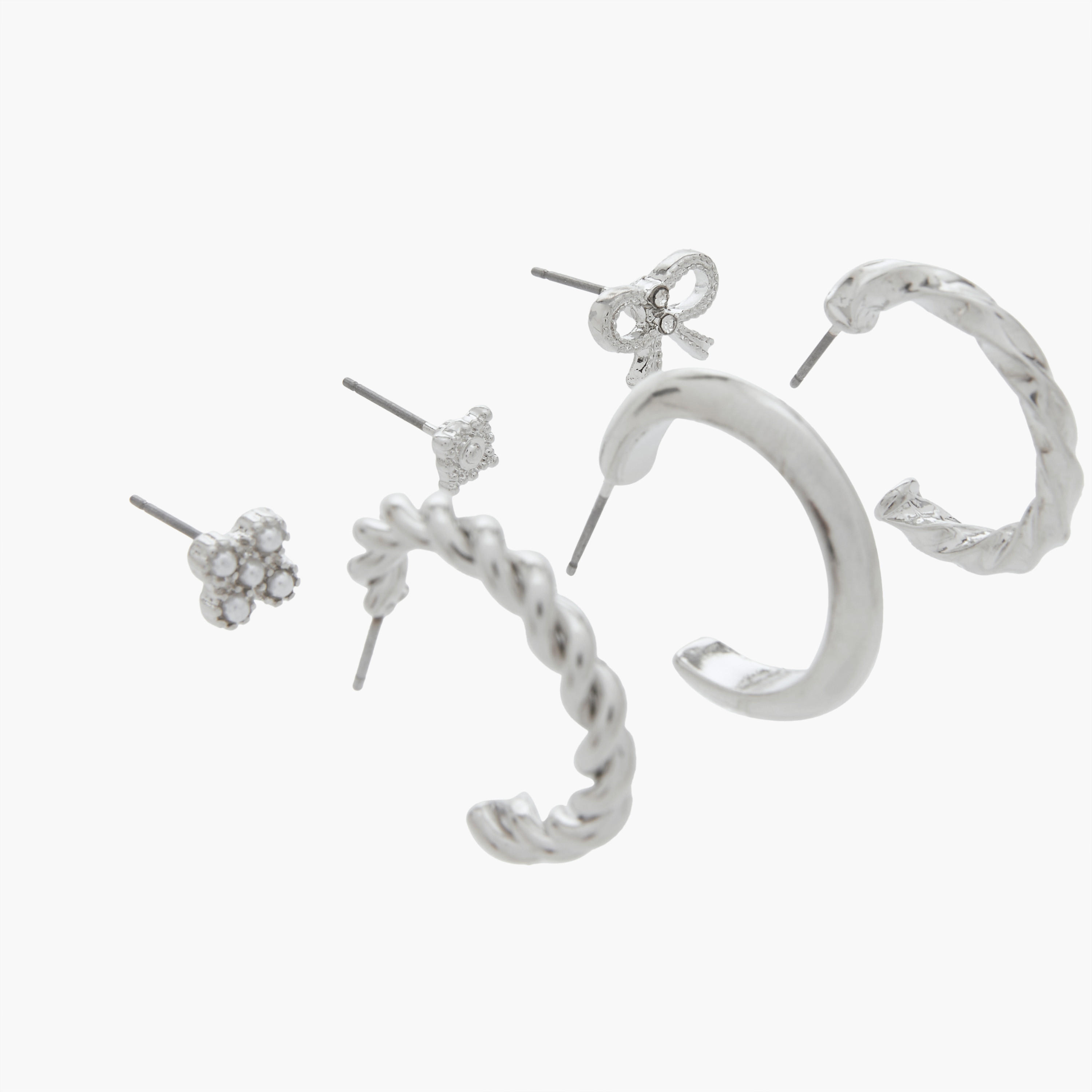 Flora Bella Assorted Metallic Earrings with Pushback Closure - Set of 6-women-watchesandjewellery-jewellery-earrings-image-3