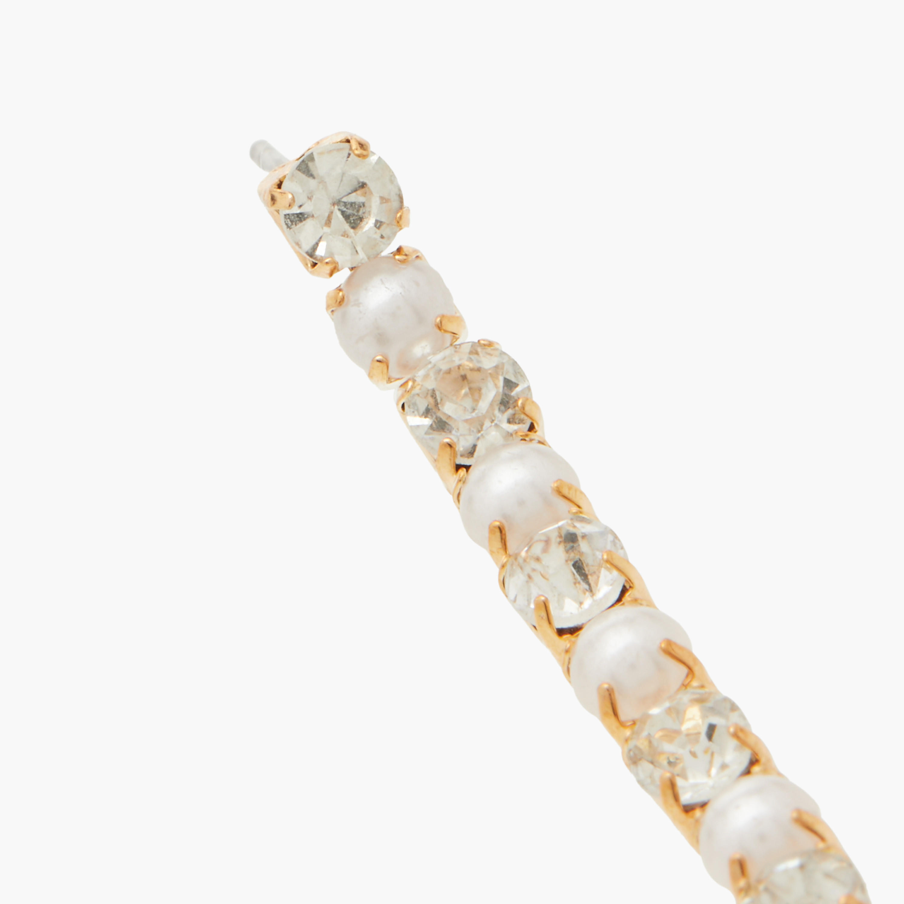 Flora Bella Stone Embellished Dangler Earrings with Pushback Closure - Set of 3-women-watchesandjewellery-jewellery-earrings-image-4