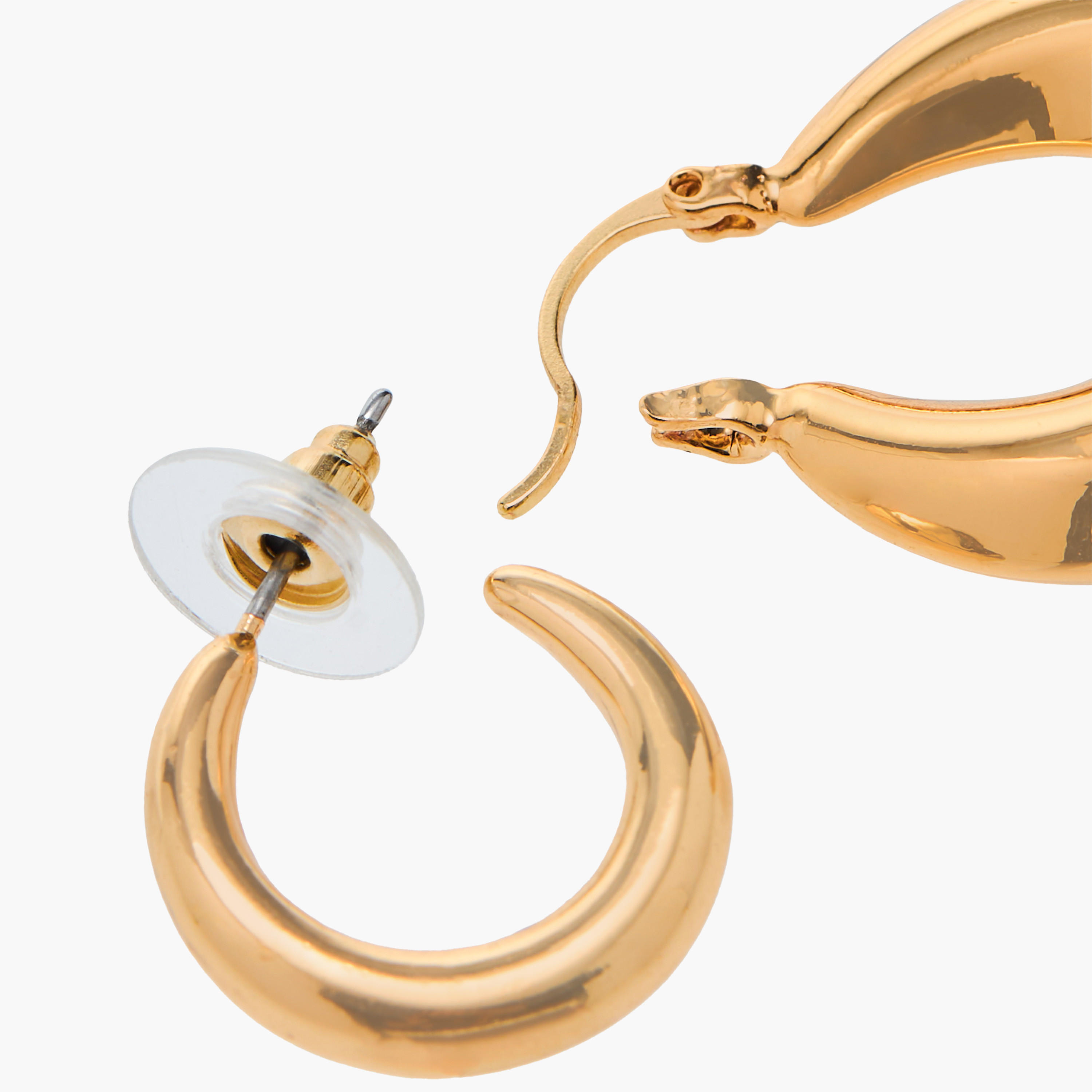 Flora Bella Hoop Metallic Earrings - Set of 2-women-watchesandjewellery-jewellery-earrings-image-4