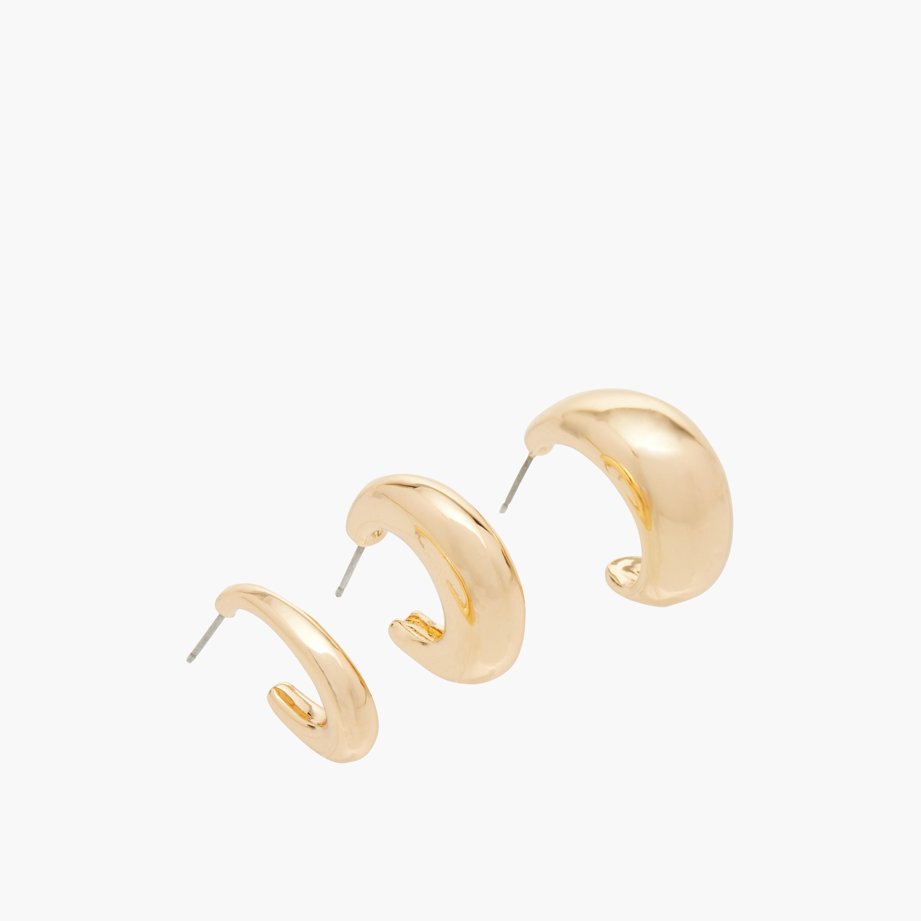 Flora Bella Hoop Earrings with Pushback Closure - Set of 3-women-watchesandjewellery-jewellery-earrings-image-2