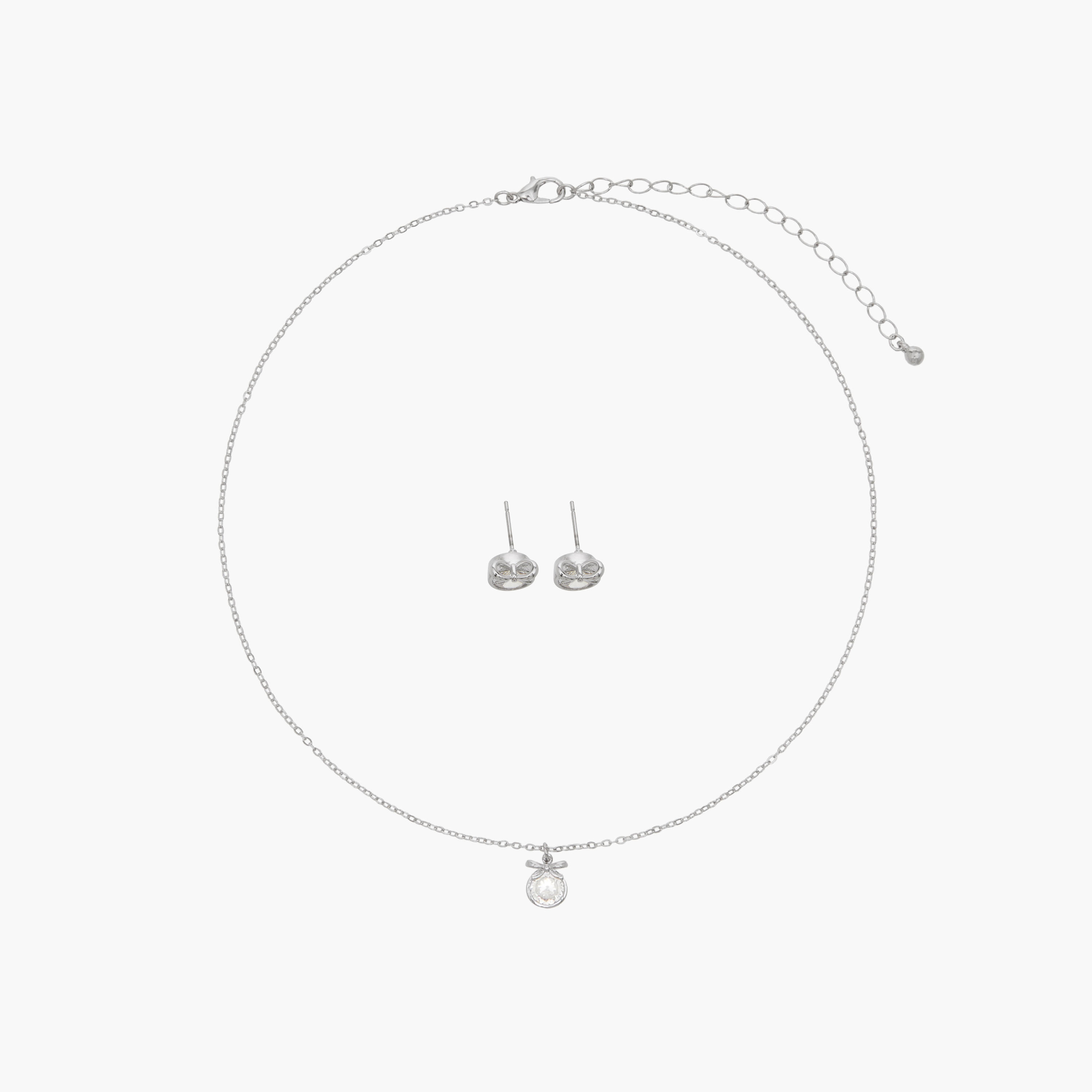 طقم قلادة بدلاية حجر وأقراط من فلورا بيلا-women-watchesandjewellery-jewellery-jewellerysets-image-1