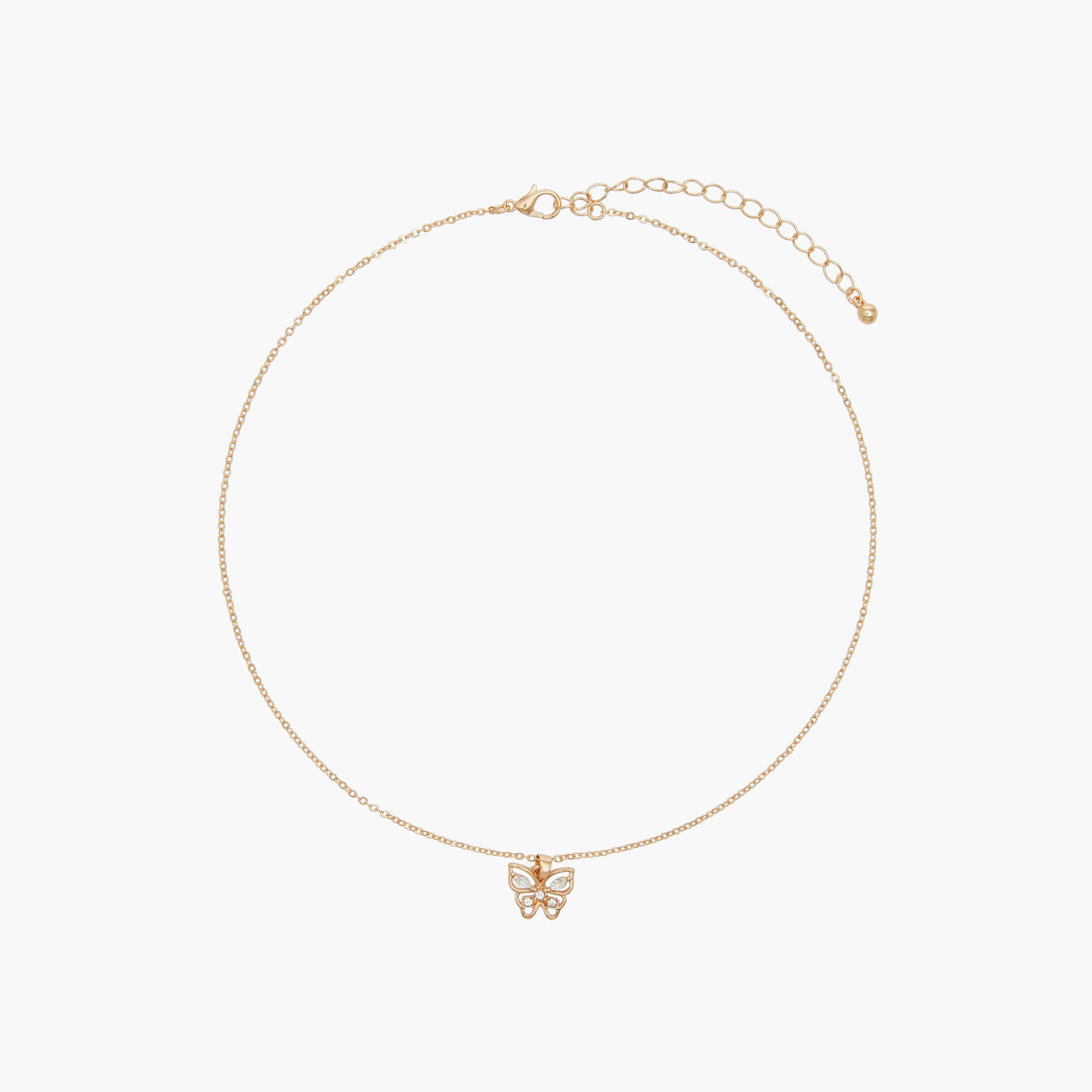 طقم قلادة بدلاية فراشة مع أقراط وخاتم من فلورا بيلا-women-watchesandjewellery-jewellery-jewellerysets-image-2