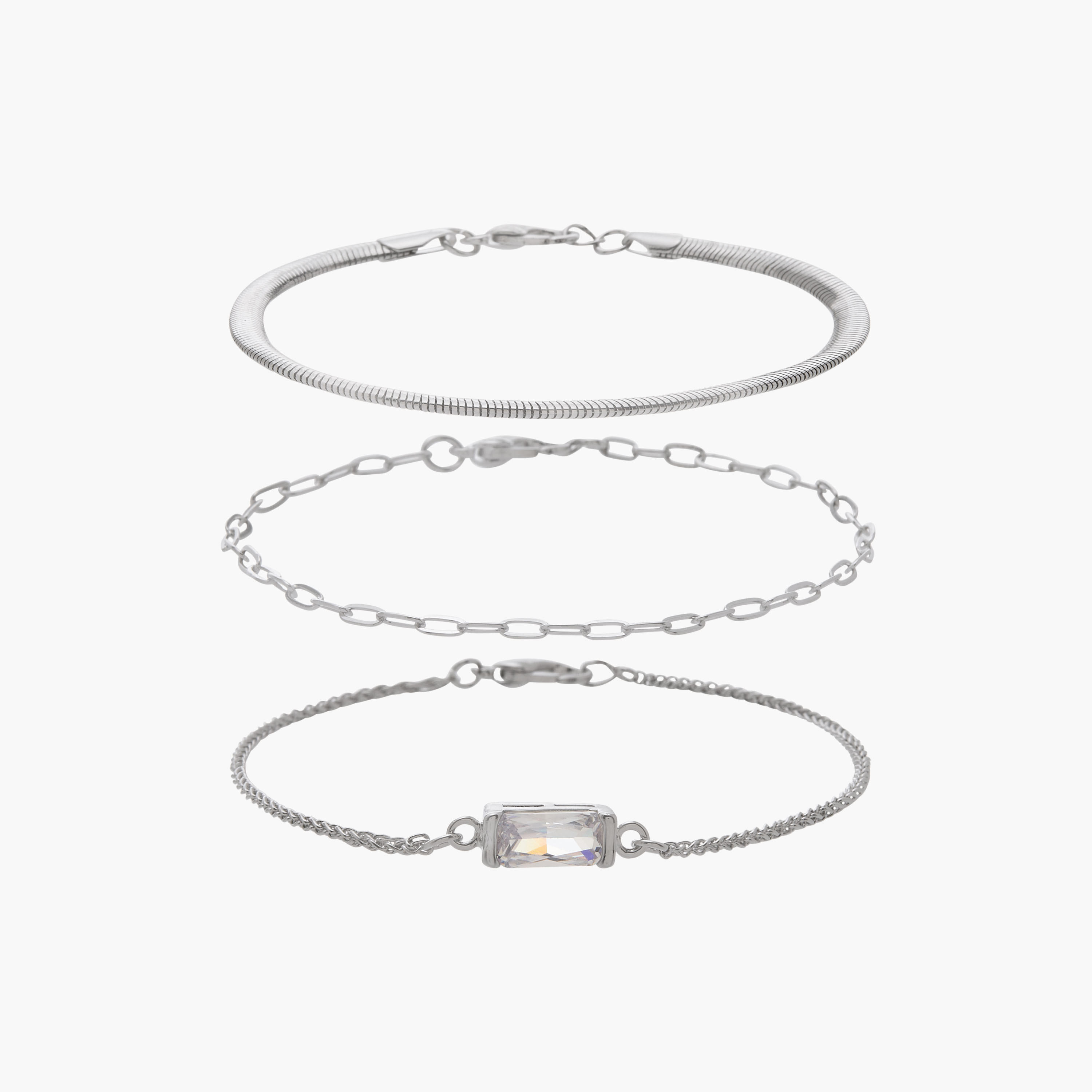 Flora Bella Assorted Bracelet with Lobster Clasp Closure - Set of 3-women-watchesandjewellery-jewellery-banglesandbracelets-image-1