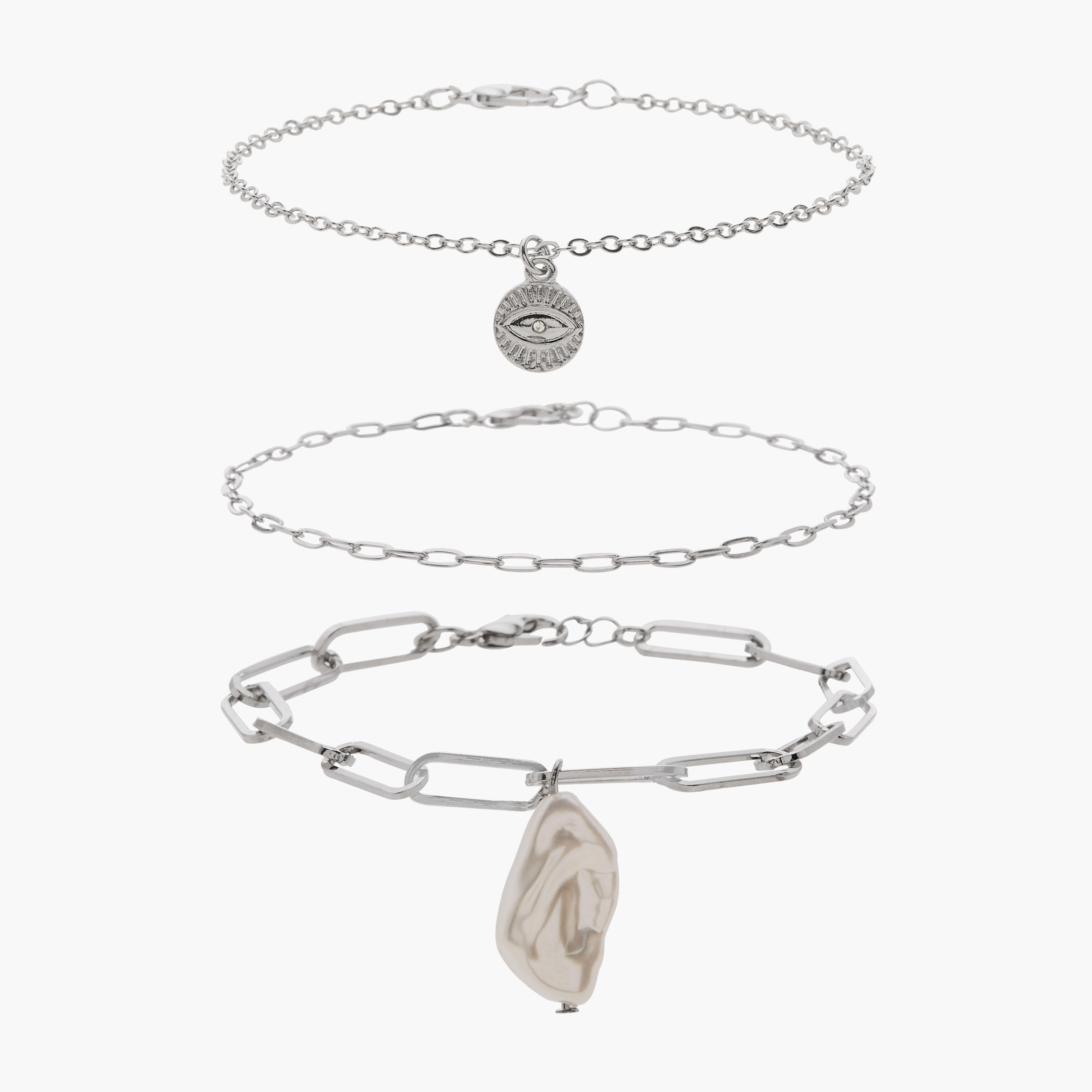 Flora Bella Assorted 3-Piece Bracelet with Lobster Clasp Closure-women-watchesandjewellery-jewellery-banglesandbracelets-image-1