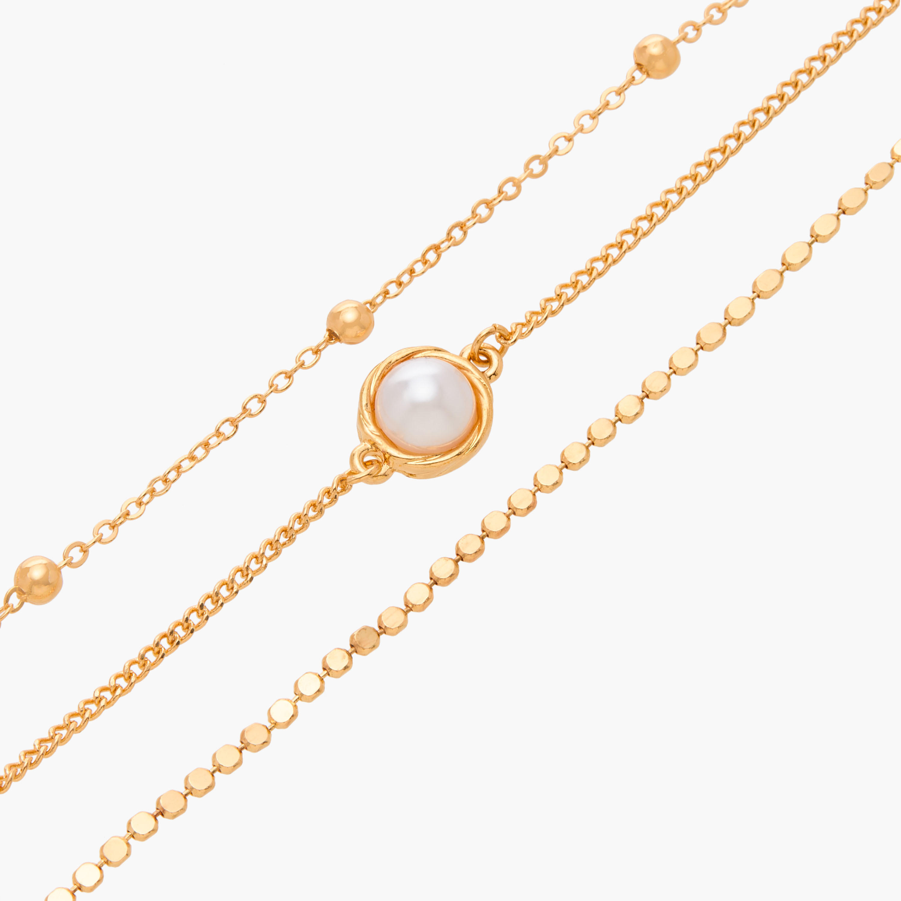 أساور متنوعة 3 قطع بمشبك إغلاق من فلورا بيلا-women-watchesandjewellery-jewellery-banglesandbracelets-image-9